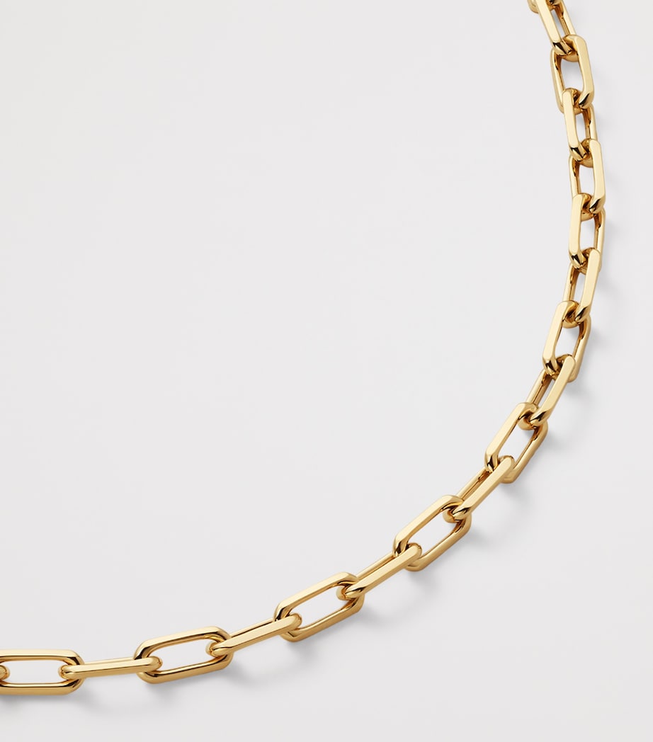 Small Yellow Gold Santos de Cartier Long Chain Necklace YELLOW GOLD Image 5