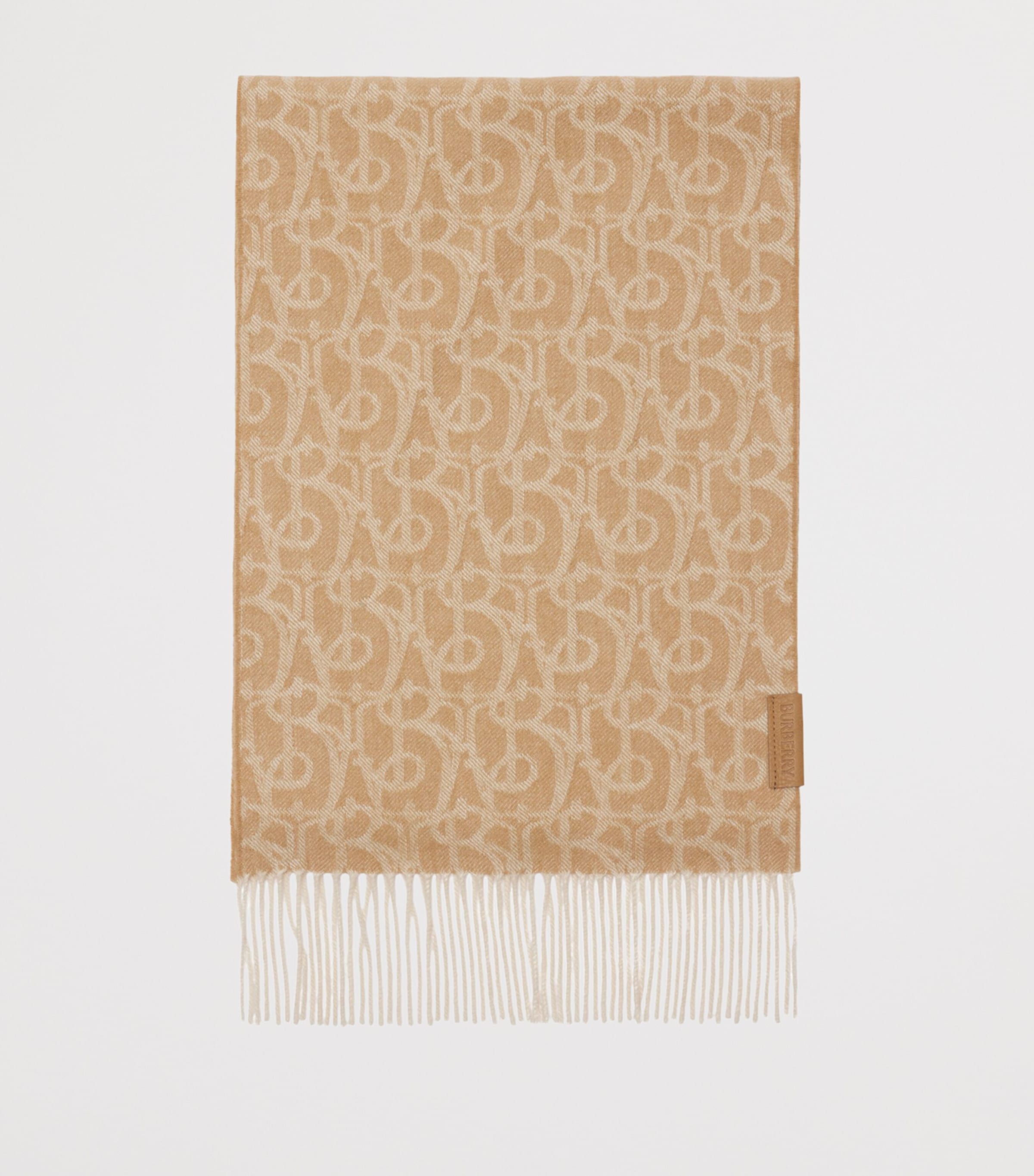 Cashmere B Charm Scarf CAMEL Image 2