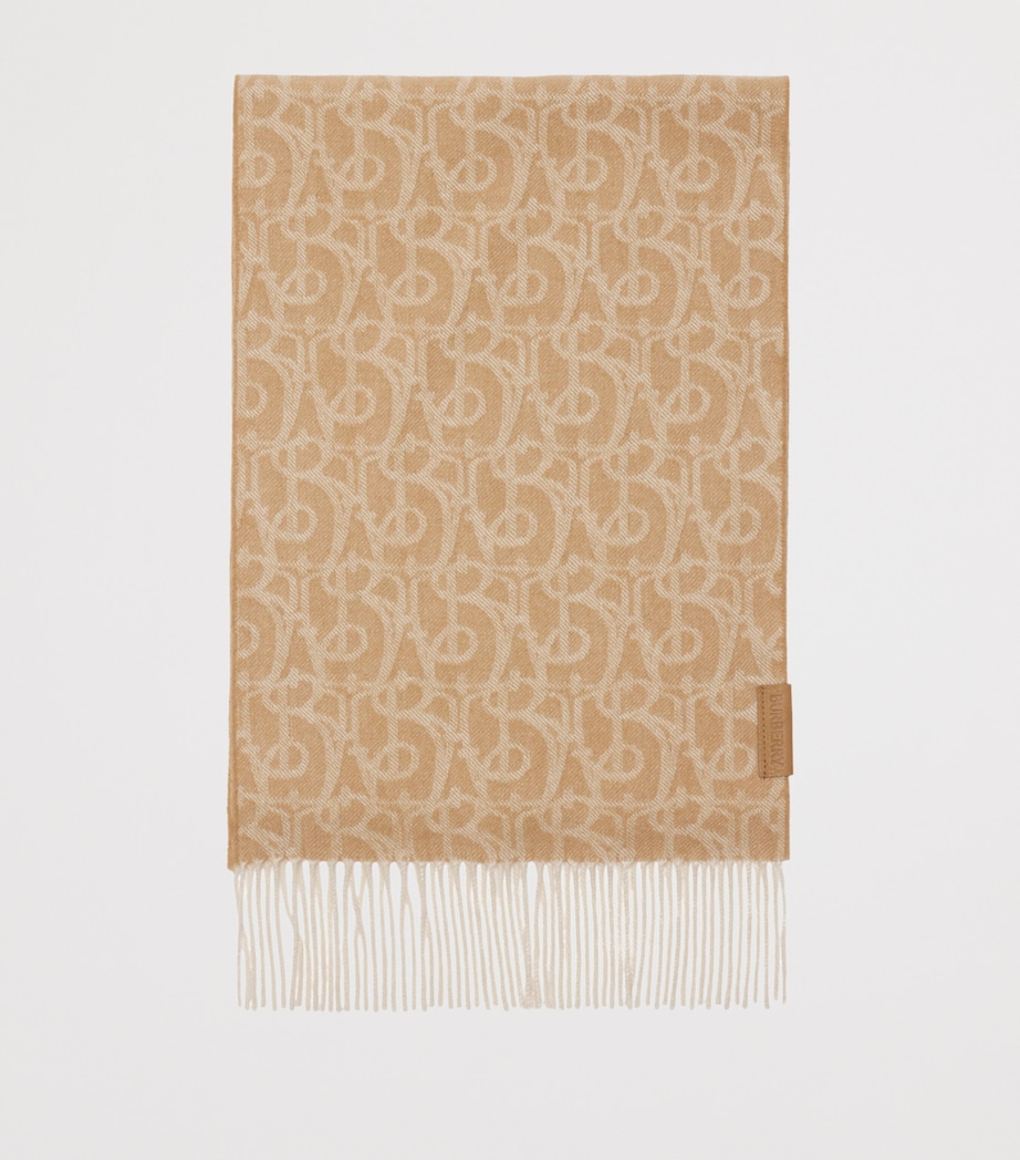 Cashmere B Charm Scarf CAMEL Image 2