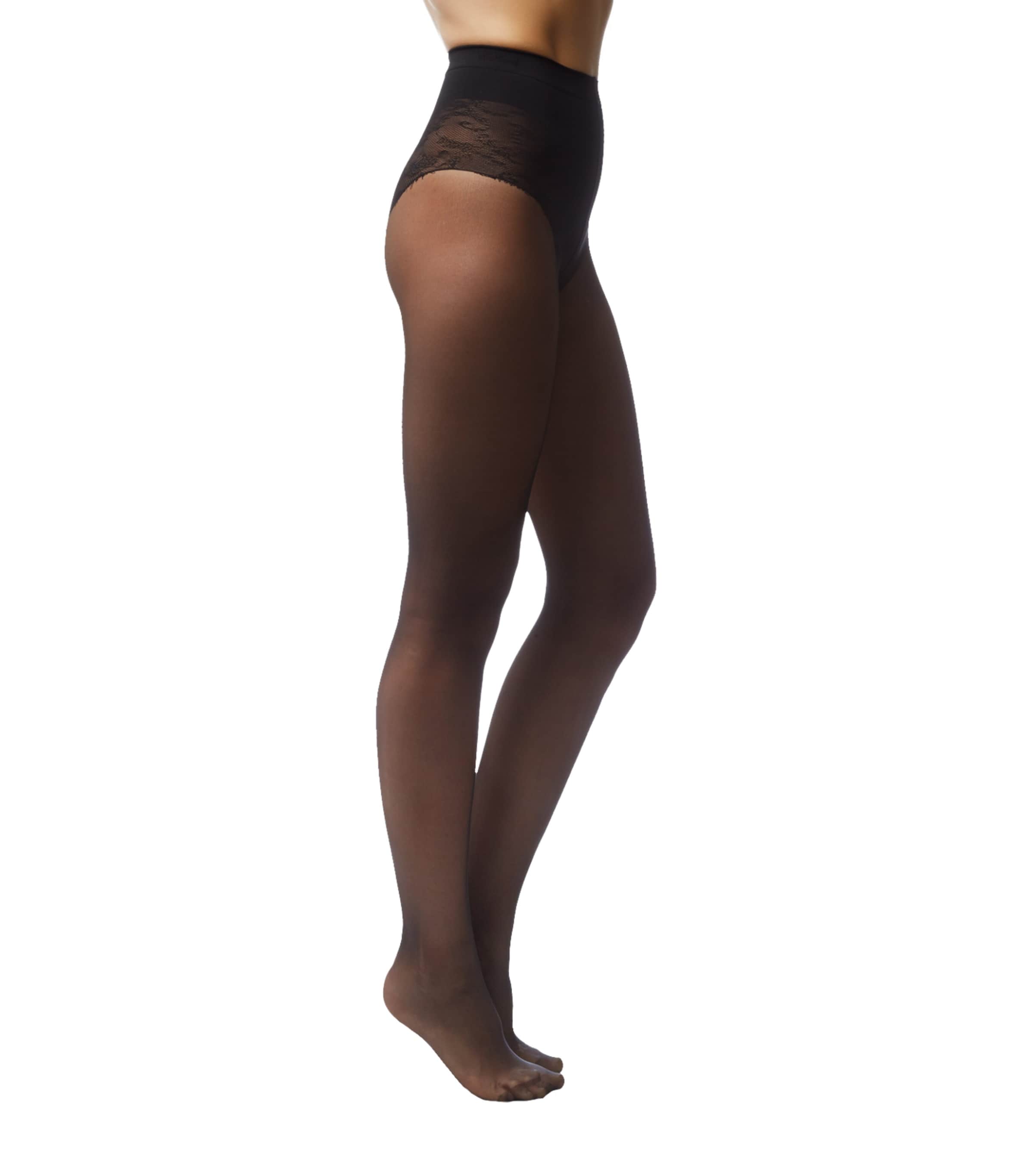 Wolford Womens Tummy 20 Control Top Tights Black Image 3