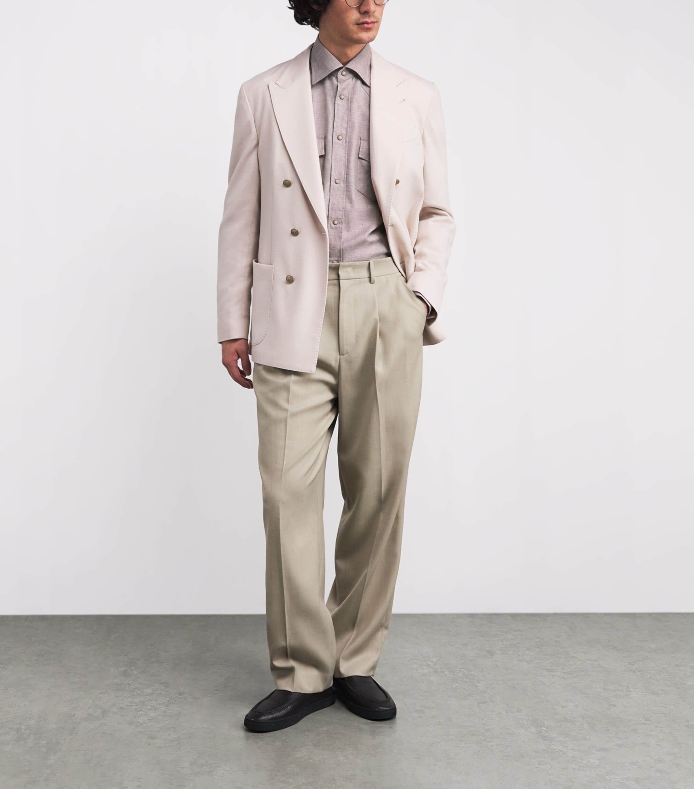 Cotton-Cashmere Texas Overshirt MIRTILLO Image 2