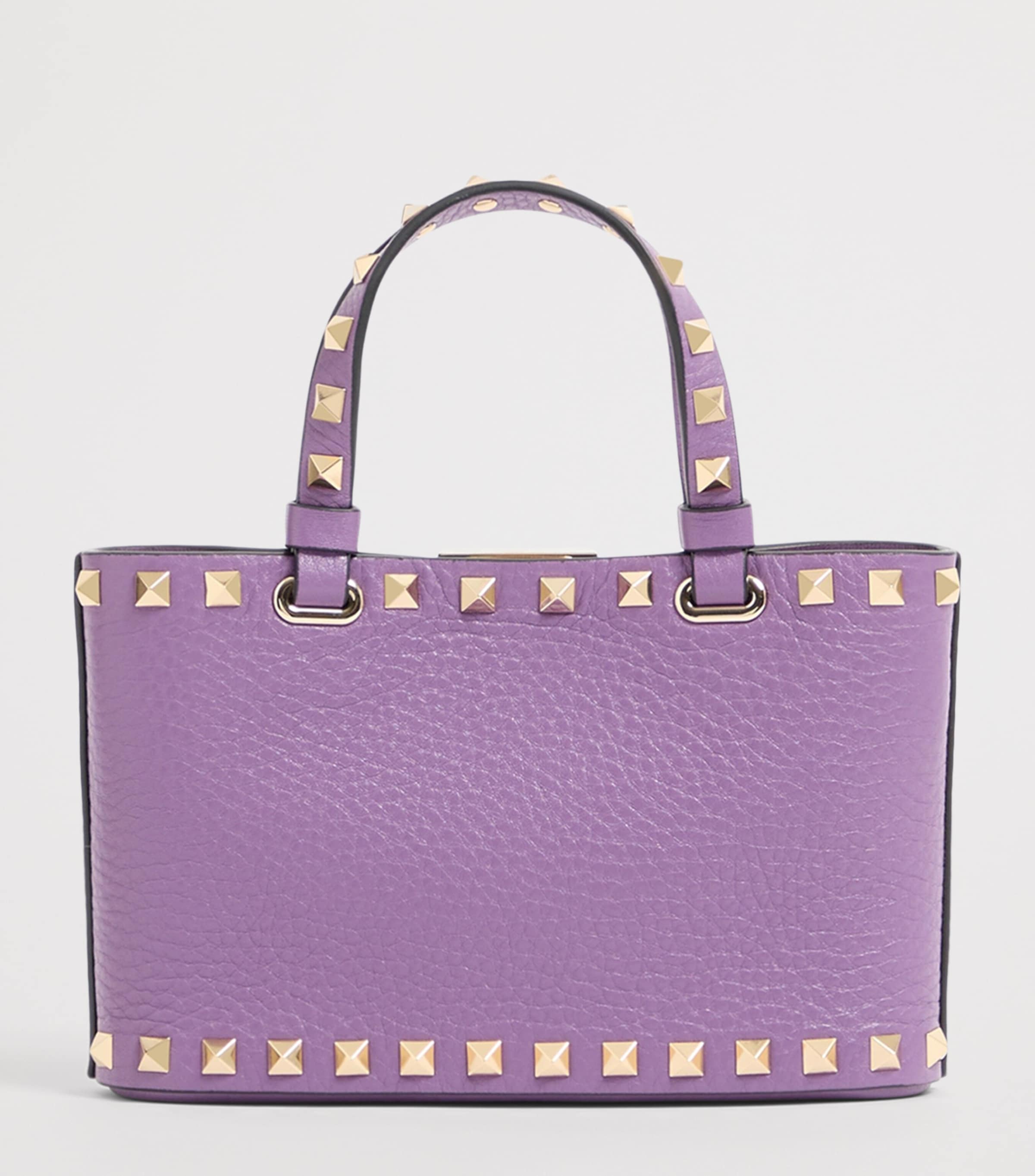 Valentino Garavani Mini Leather Rockstud Tote Bag Image 4