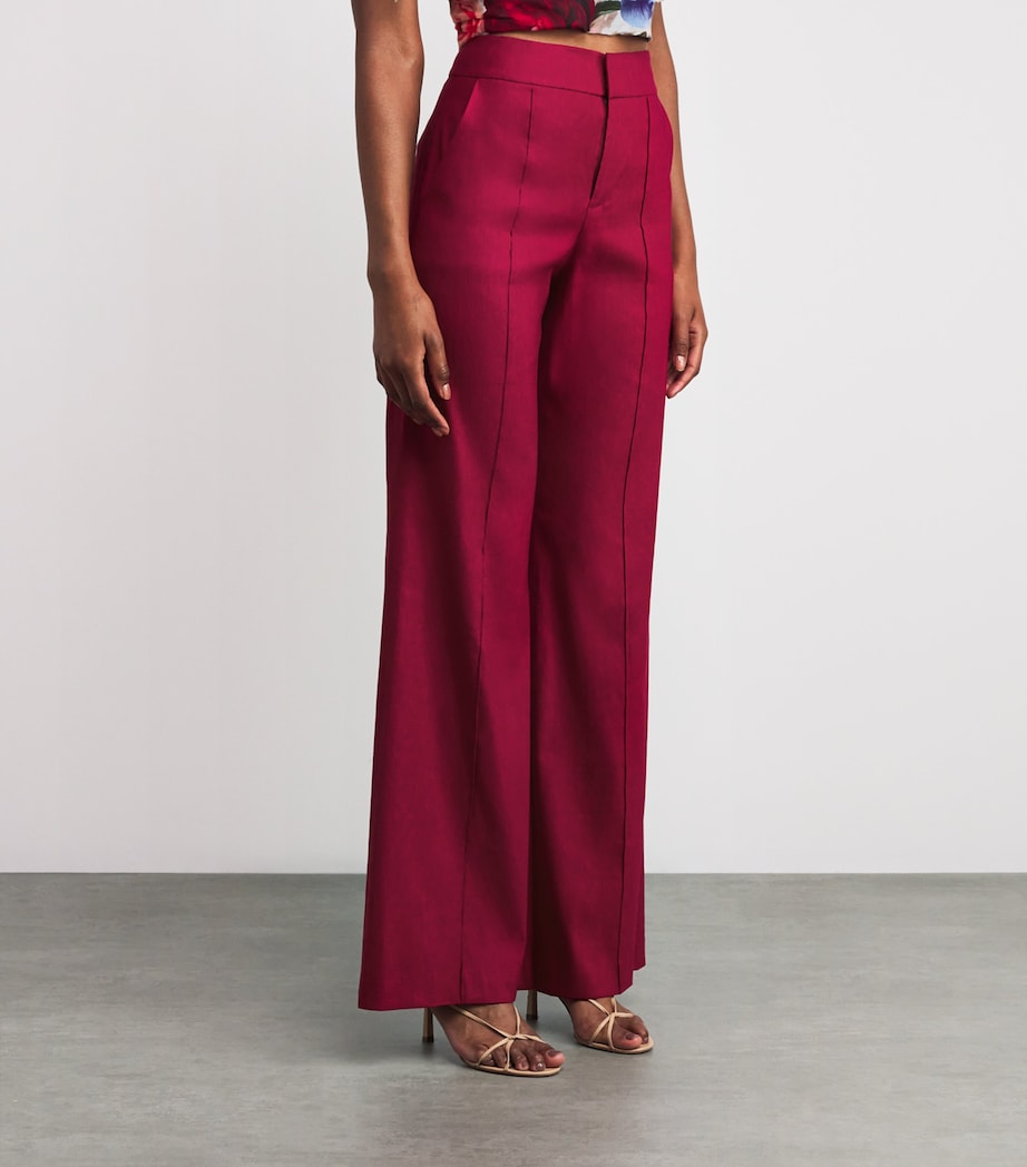 Dylan Wide-Leg Tailored Trousers L626 DARK CHERRY Image 3