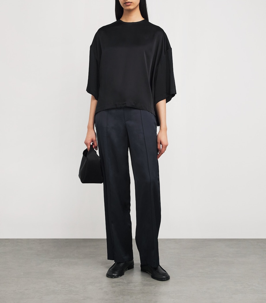 Double-Waistband Tailored Trousers 403CBL Image 2