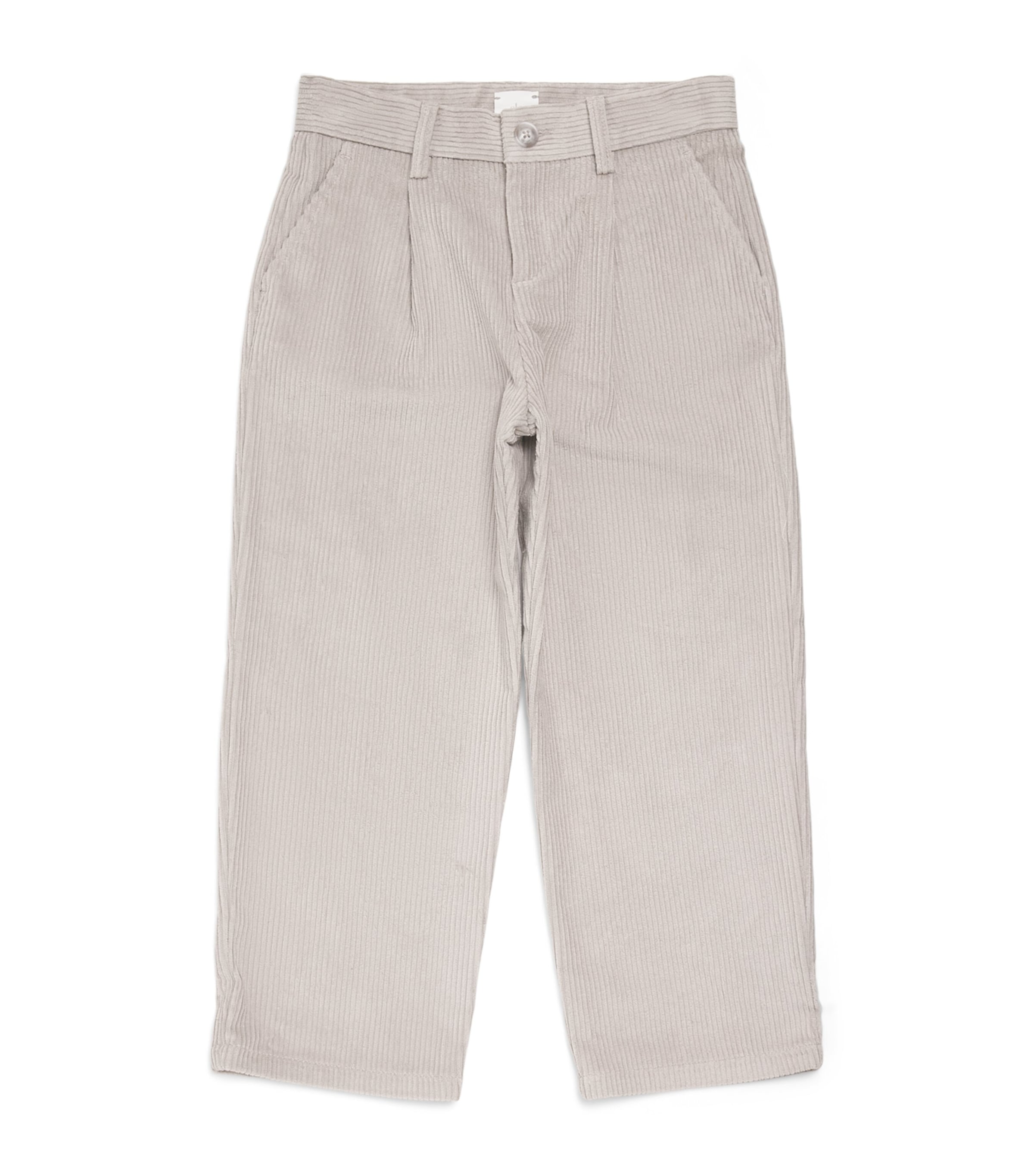 Eleventy Kids Corduroy Pleated Trousers (2-16 Years) Ivory Image 1