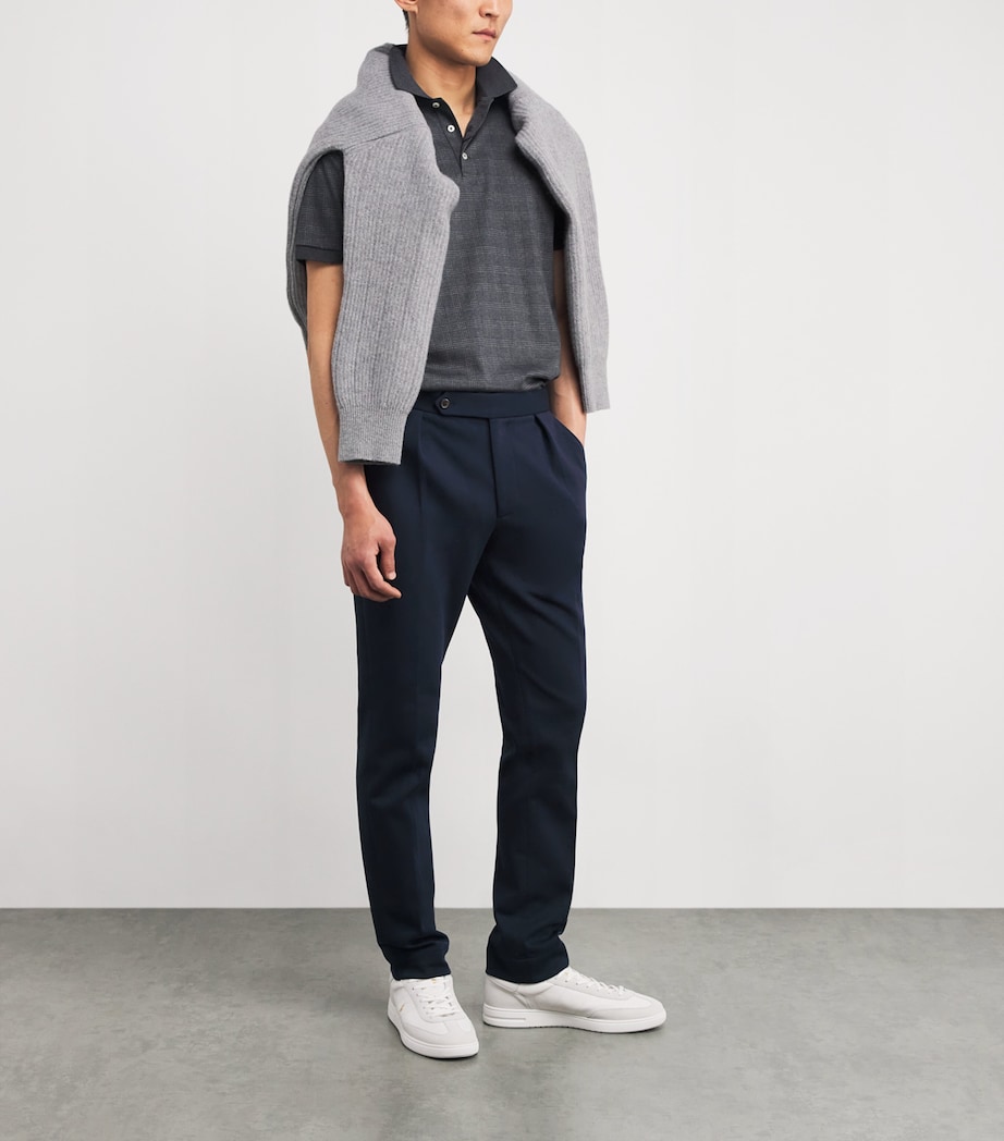 Tech Knit Pleated Trousers AVIATOR NAVY Image 2