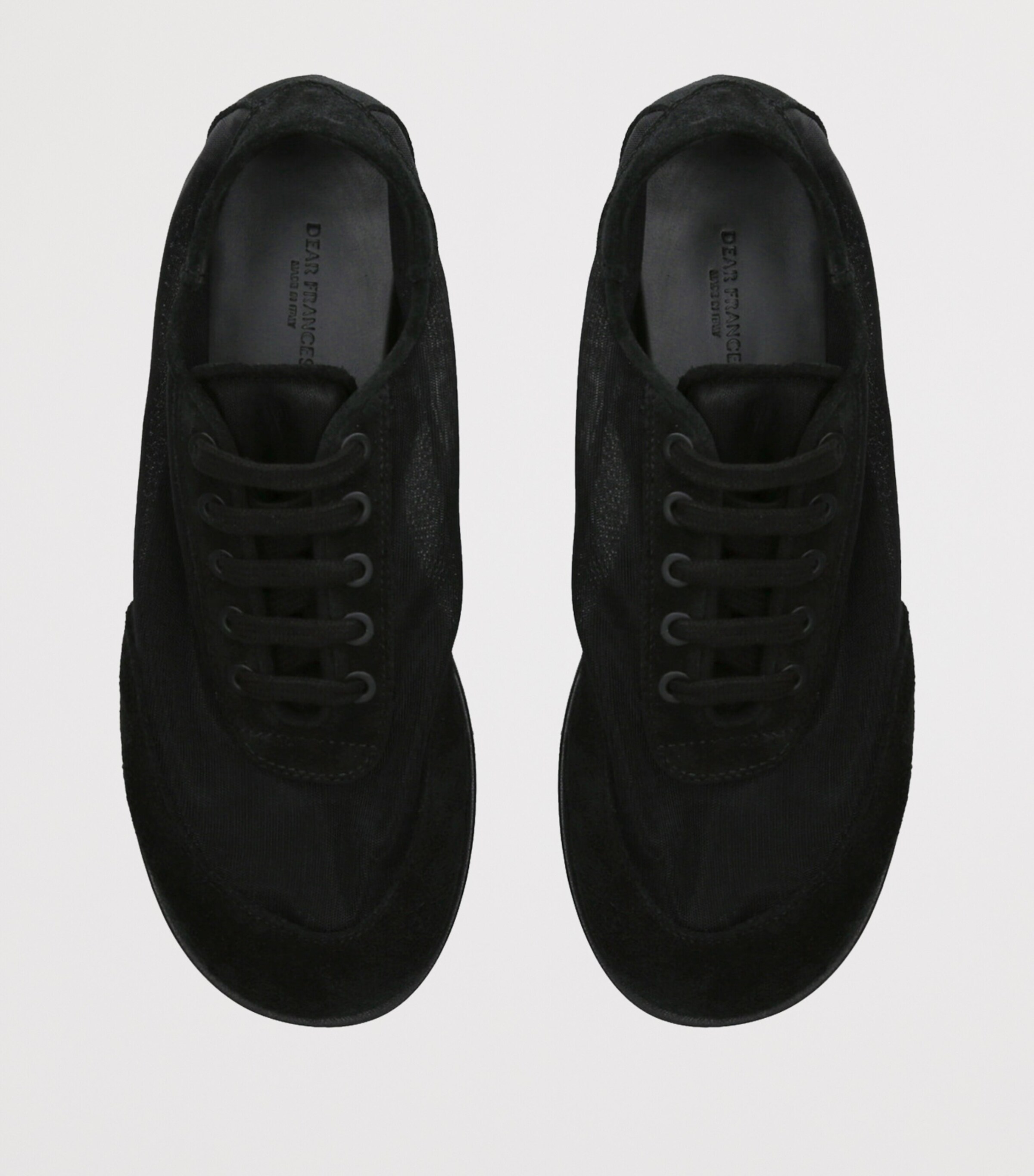 Mesh Lace-Up Sneakers BLACK Image 4