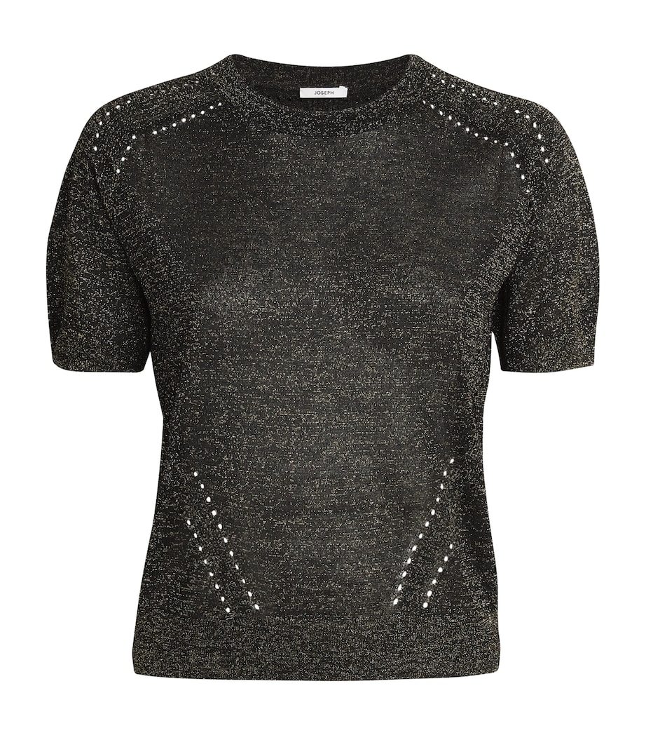 Metallic Lurex Lille Top BLACK/GILT Image 1