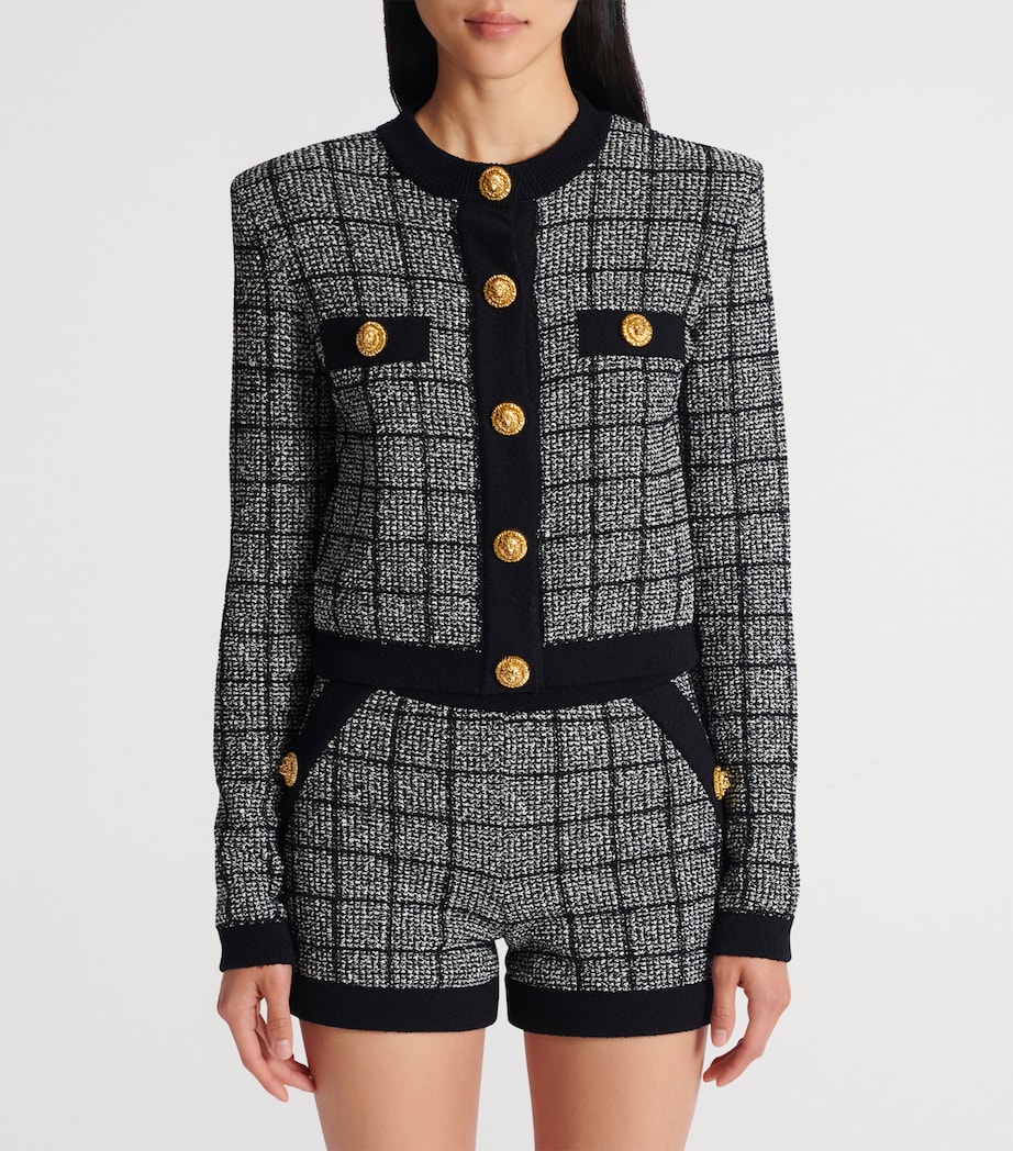 Tweed Check Cardigan EER NOIR/NATUREL Image 4