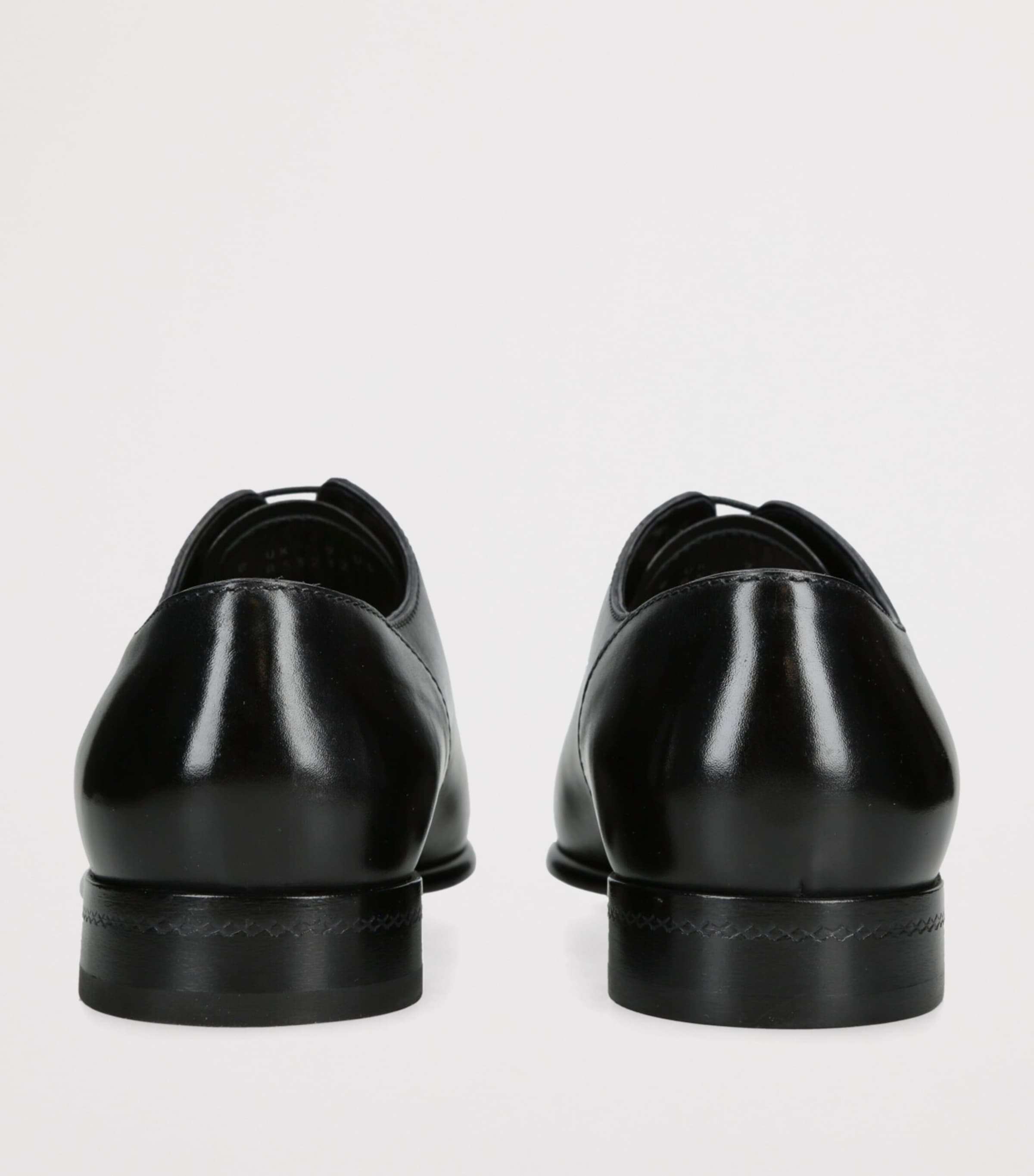 Zegna Leather Vienna Oxford Shoes Black Image 2