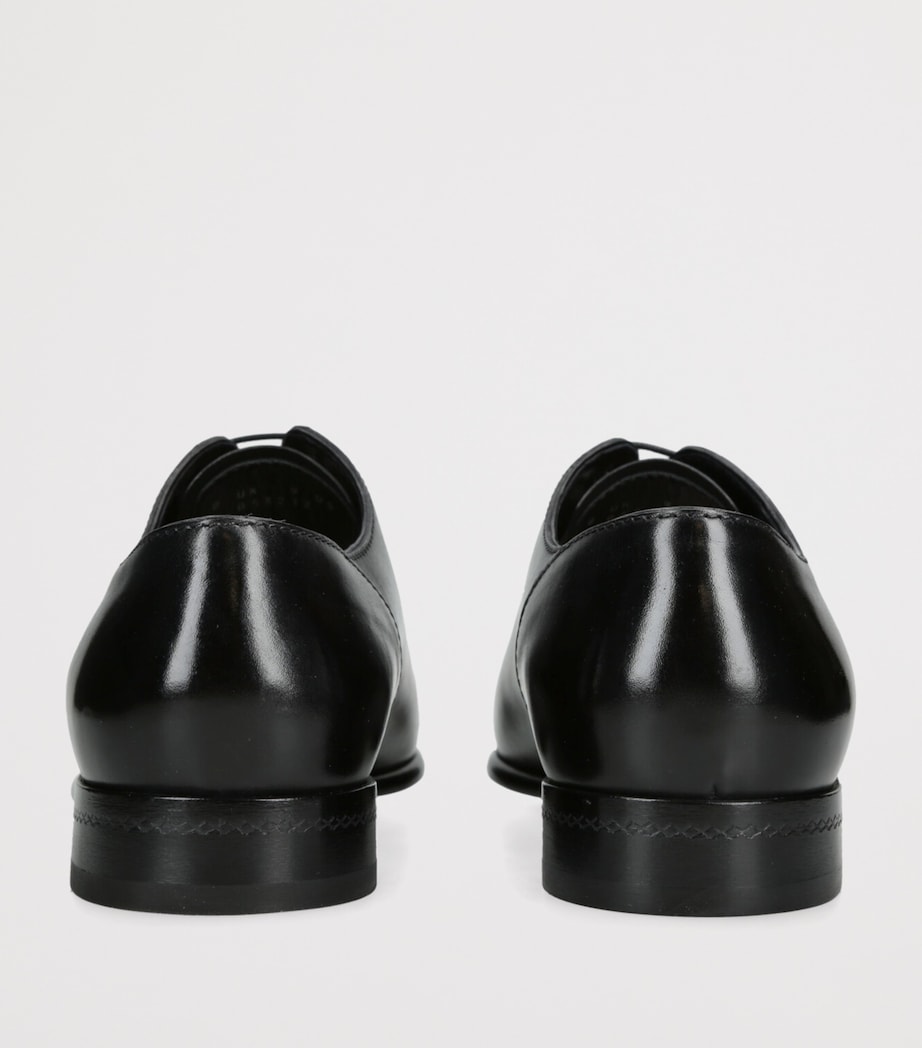 Zegna Leather Vienna Oxford Shoes Black Image 2