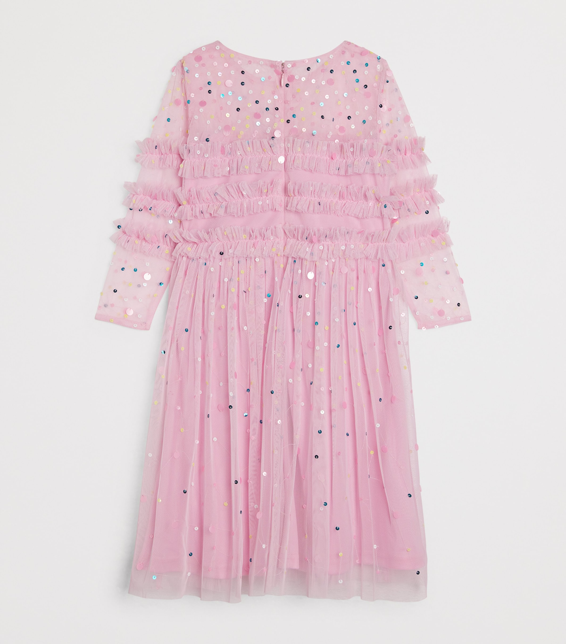 Raishma Tulle Embellished Daisy Dress (3-12 Years) Pink Image 2