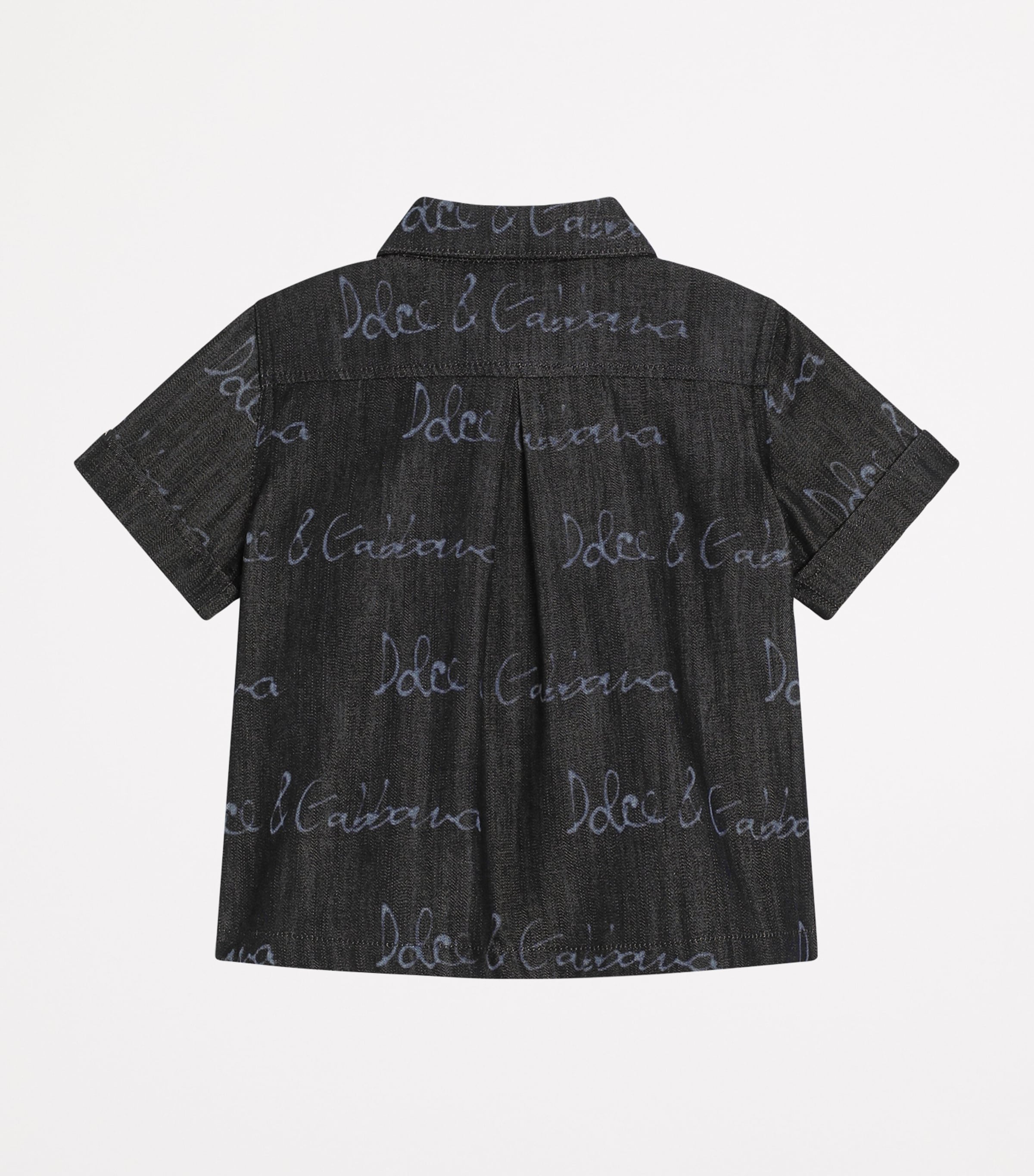 Denim Monogram Shirt (3-30 Months) S9000-COMBI Image 2