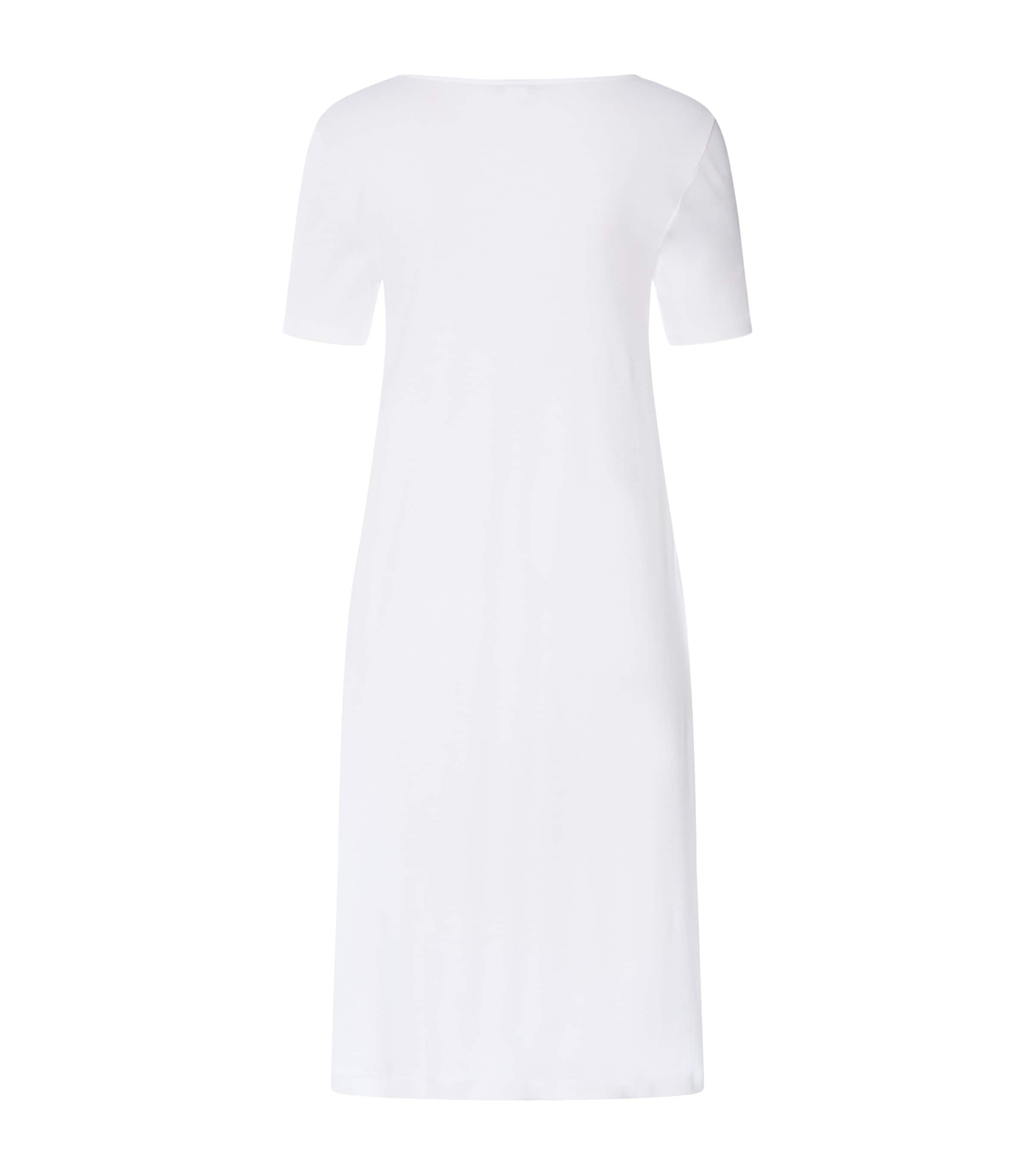 Hanro Womens Cotton Lace-Trim Belen Nightdress White Image 4