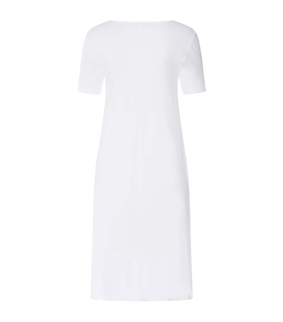Hanro Womens Cotton Lace-Trim Belen Nightdress White Image 4