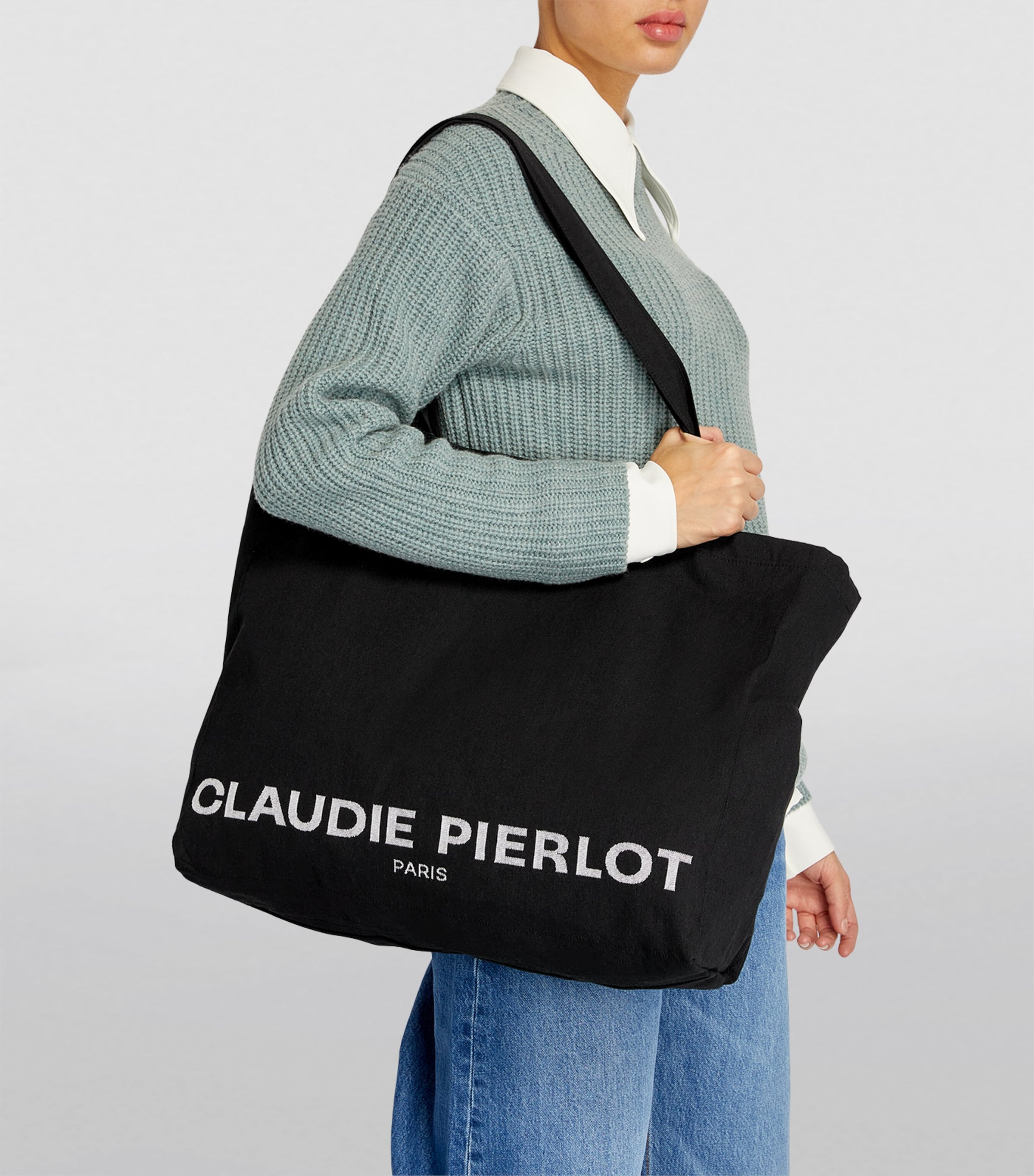 【CLAUDIE PIERLOT】 ロゴプリント オーバーサイズ トートバッグ Claudie Pierlot Logo Tote Bag | Harrods HK
