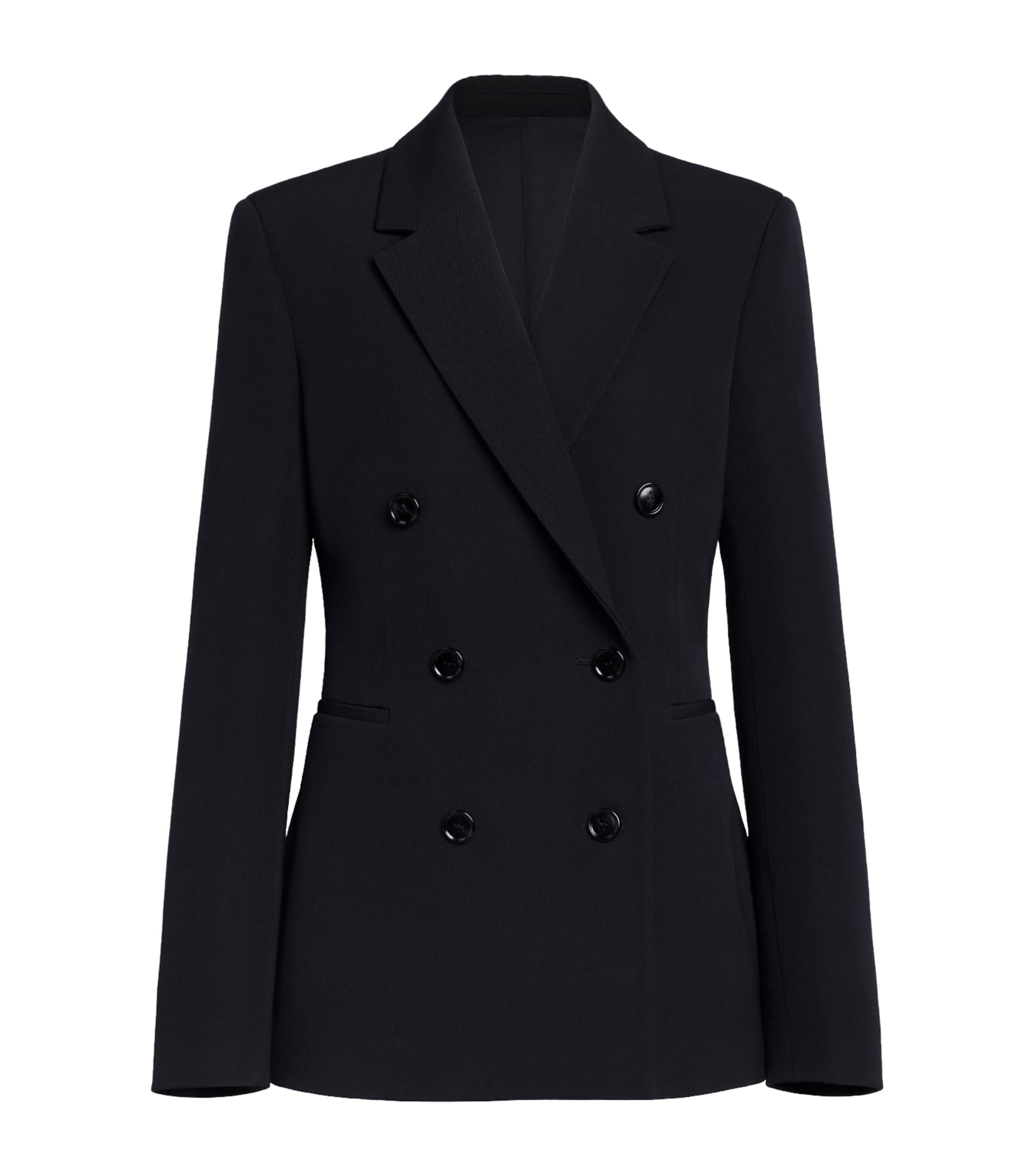 Alaïa Womens Wool-Blend Cinched Blazer Noir Image 1