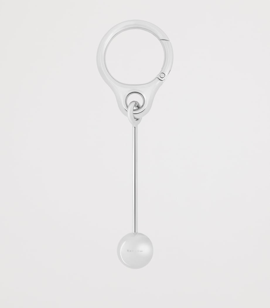 Bar Pebble Keyring SILVER Image 2