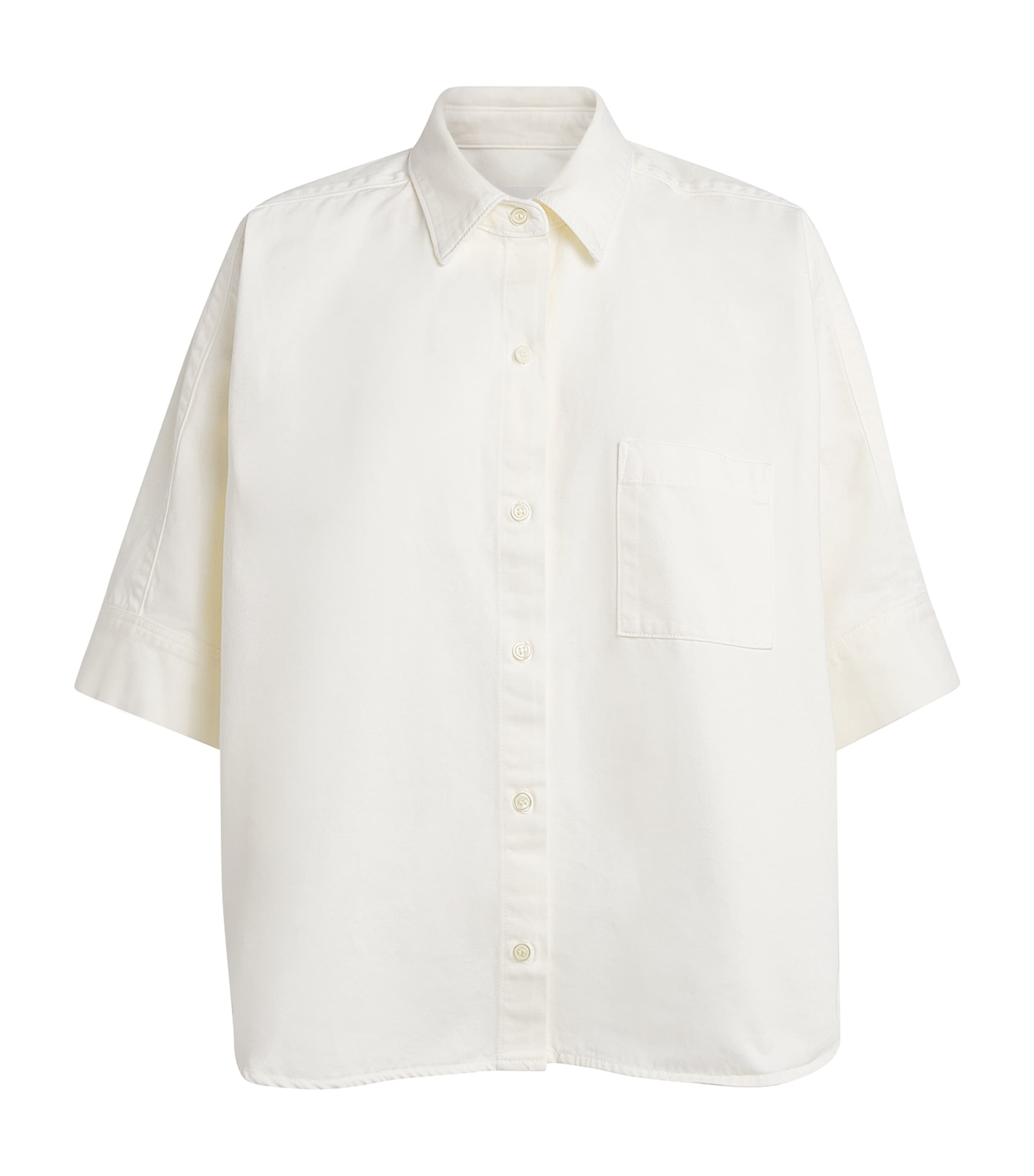 Citizen Of Humanity Cotton Poplin Claire Origami Shirt In White