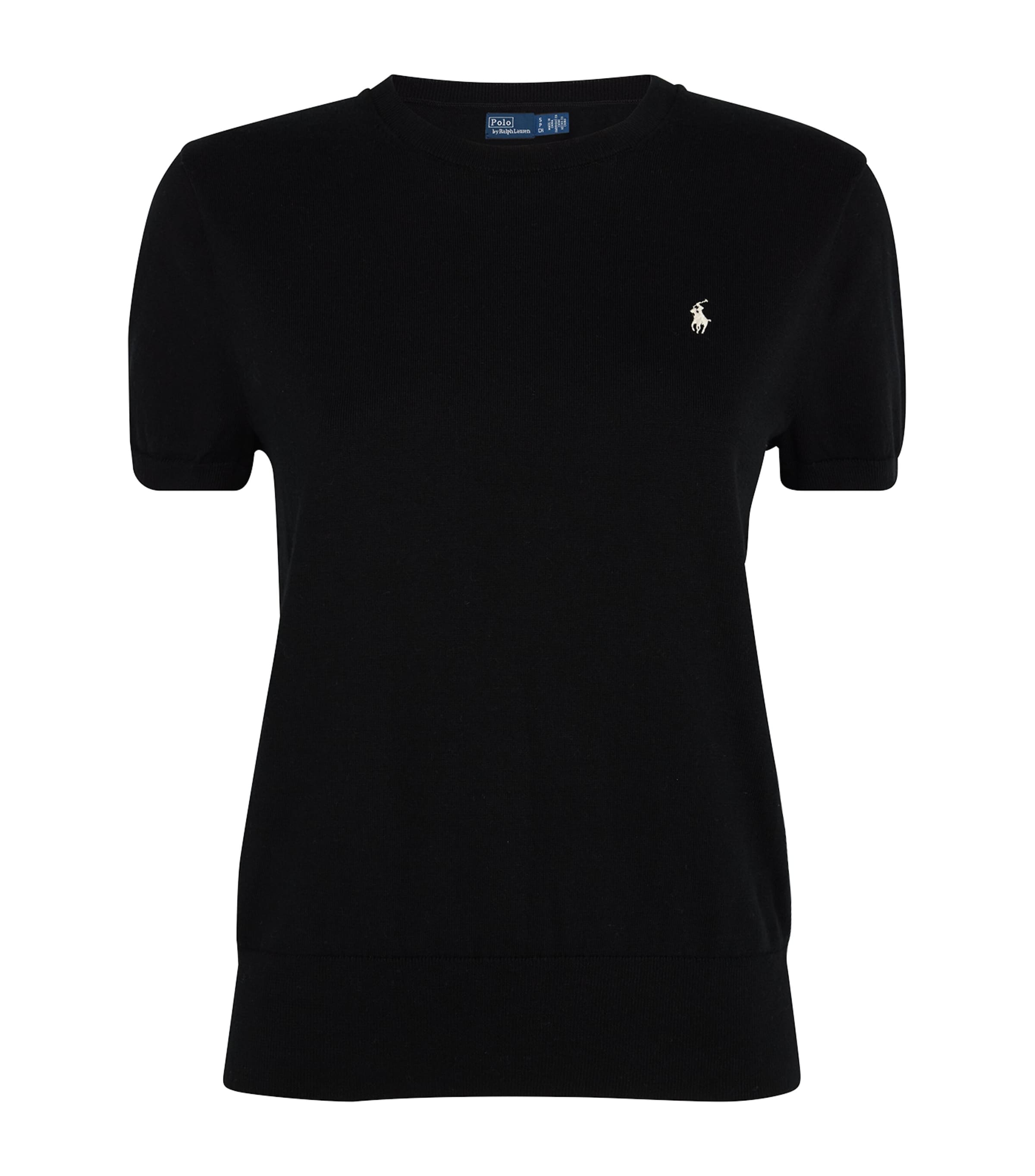 Polo Ralph Lauren Cotton-blend Short-sleeve Sweater In Black