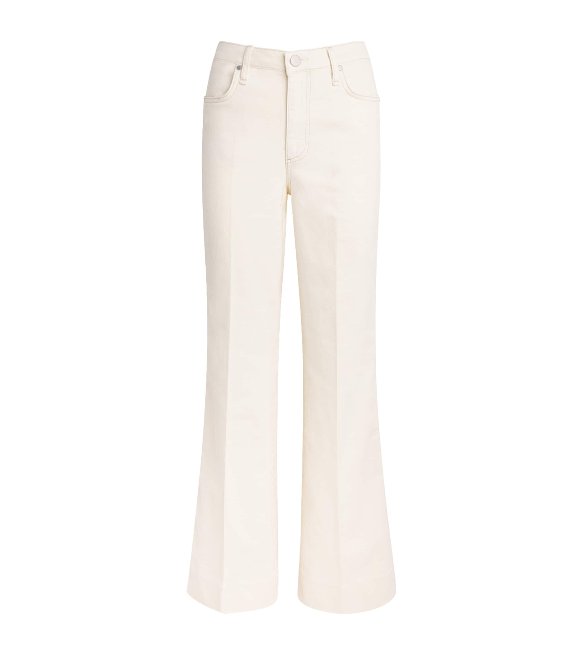 Rag & Bone Womens Ruby Flared Jeans Ecru Image 1