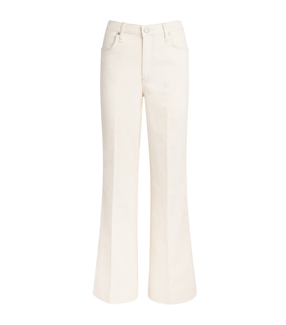 Rag & Bone Womens Ruby Flared Jeans Ecru Image 1