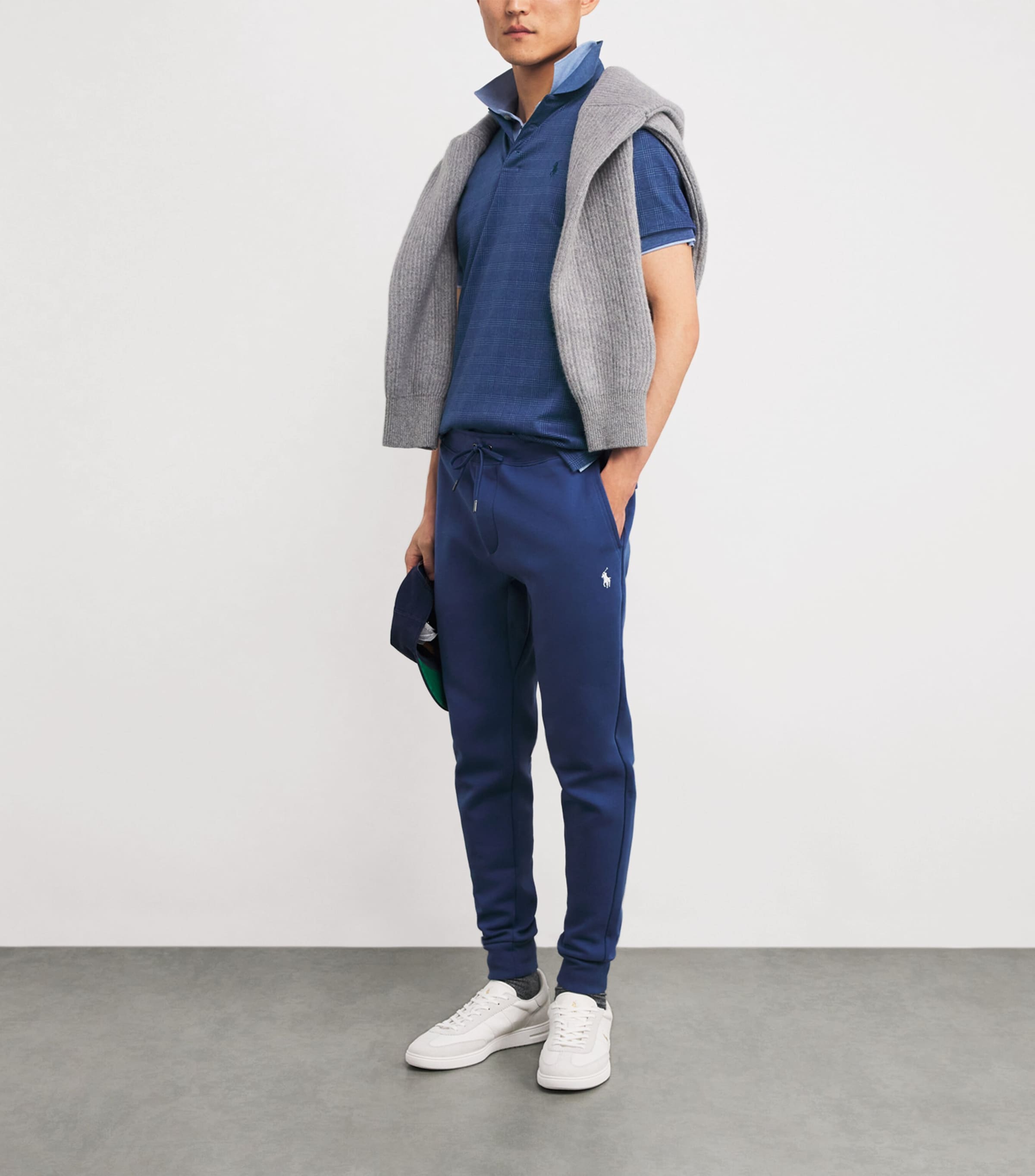 Cotton Glen Plaid Polo Shirt BLUE Image 2