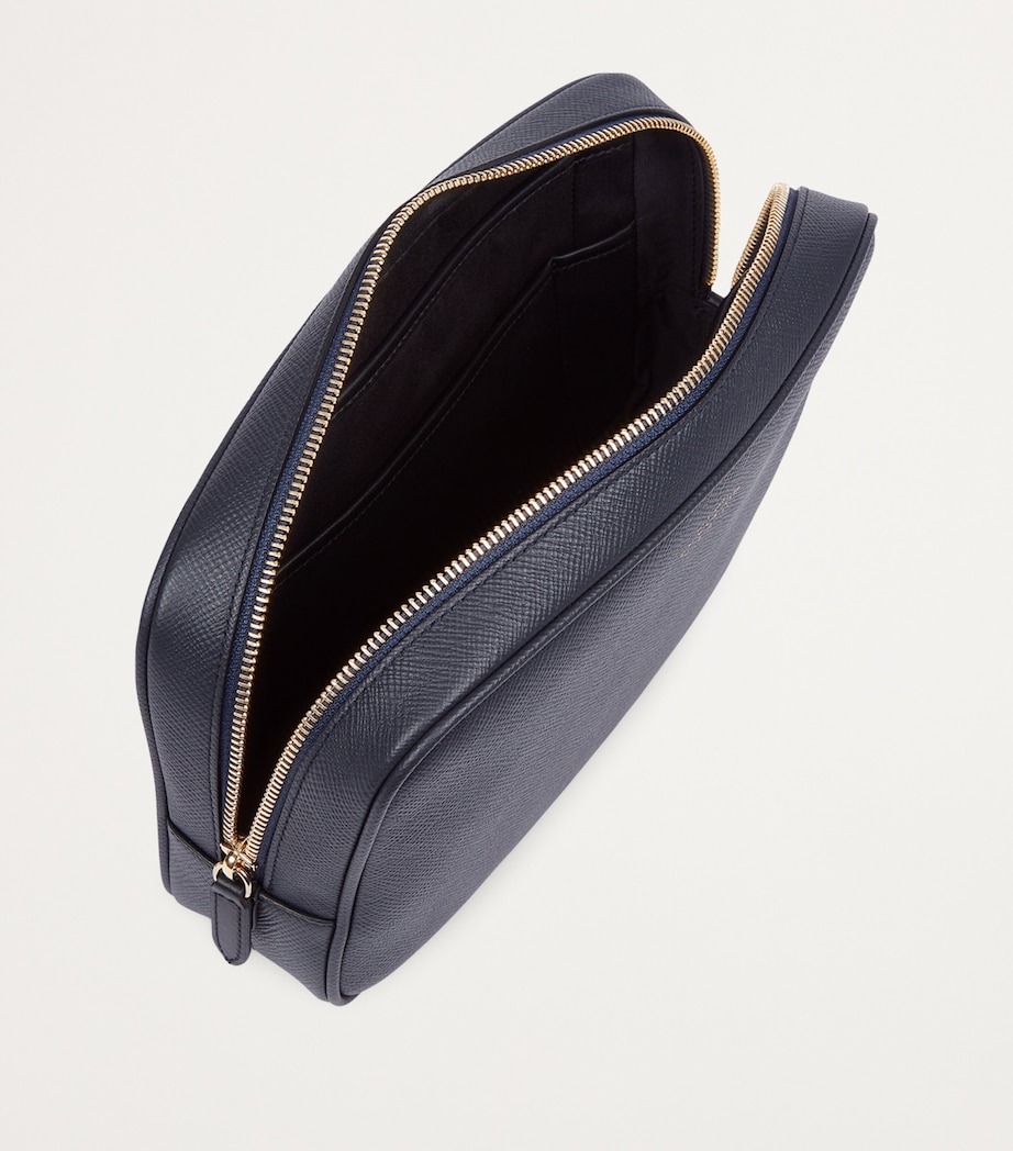 Panama Leather Tech Organiser Pouch NAVY Image 4