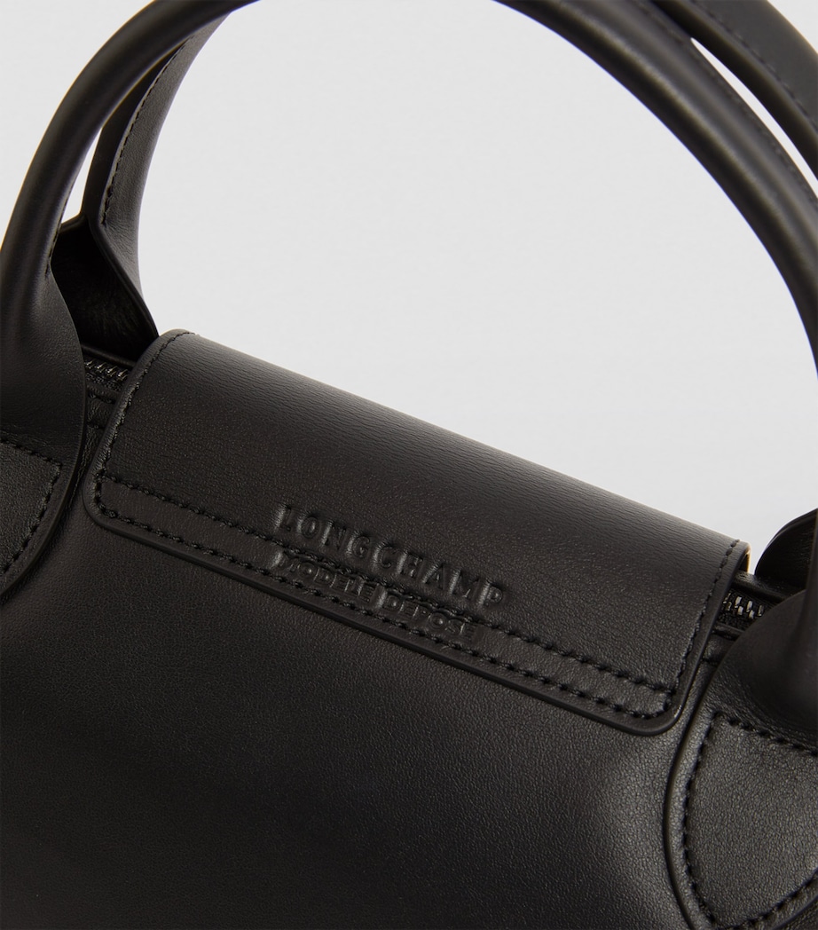Small Leather Le Pliage Xtra Handbag 001 BLACK Image 7