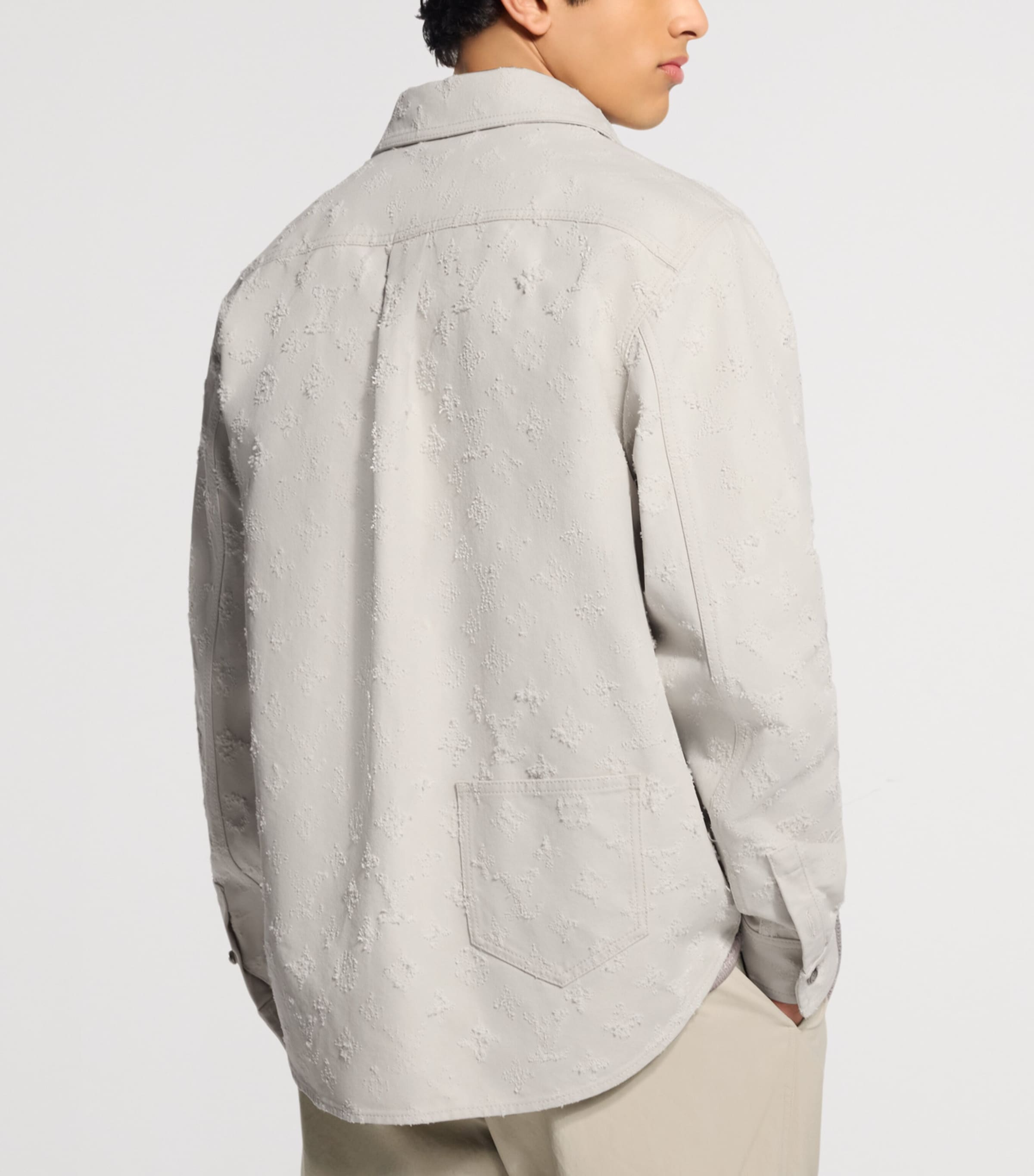 LOUIS VUITTON Mens Denim Monogram Overshirt Rainy Day Image 3