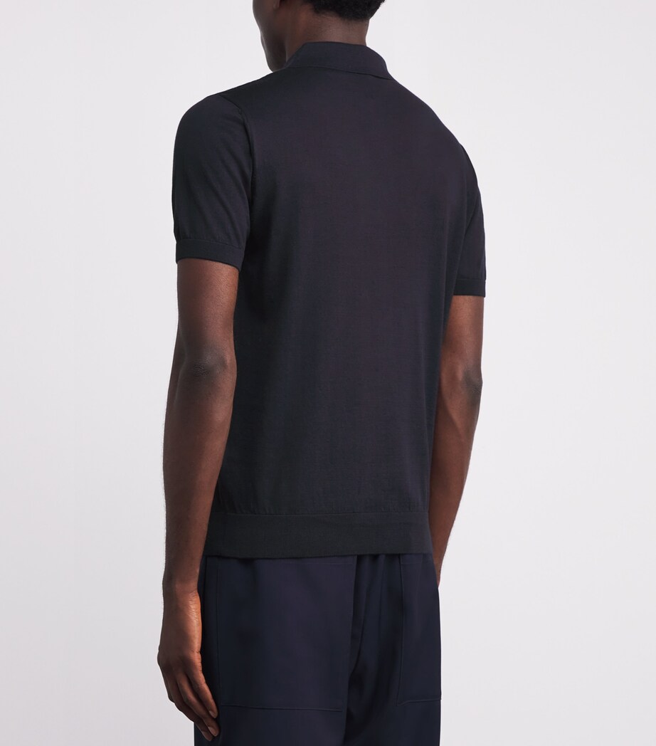 Silk-Cotton Polo Shirt 01 BLUE NAVY Image 4