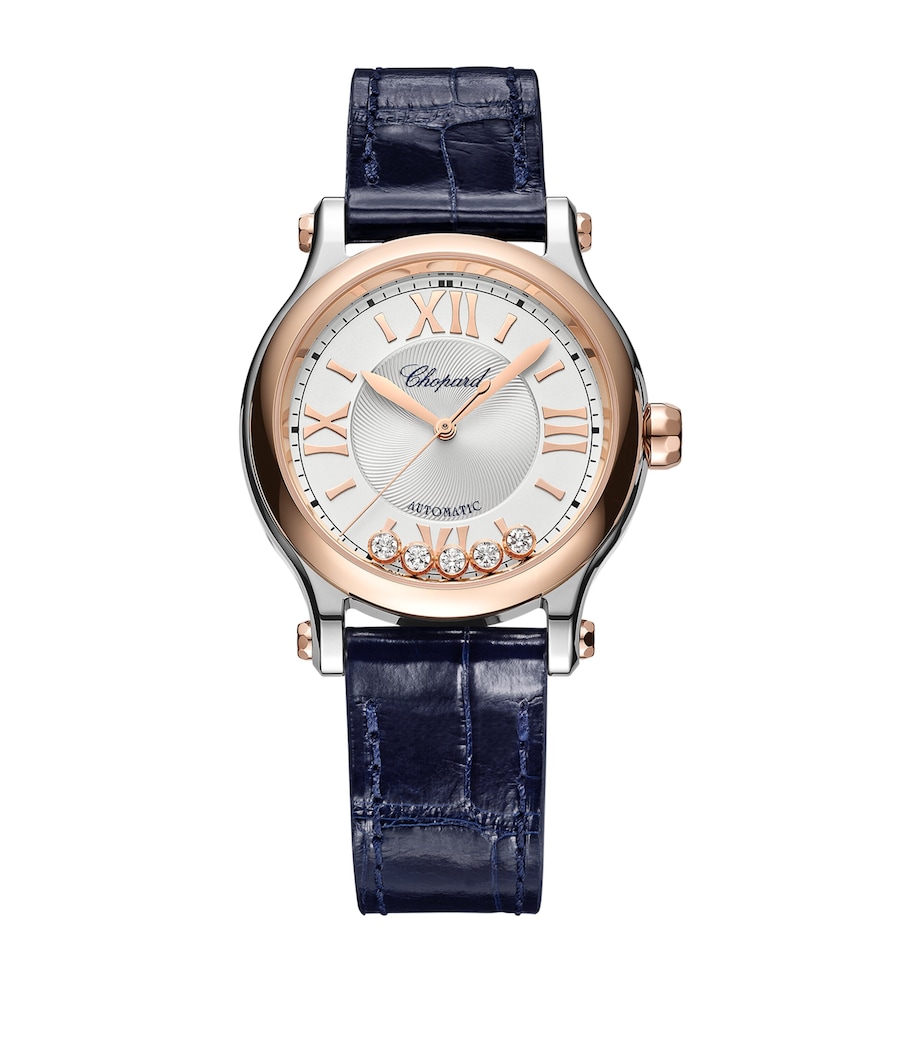 Rose Gold, Stainless Steel and Diamond Happy Sport Automatic Watch 33mm ROSE GOLD/STAINLESS Image 1