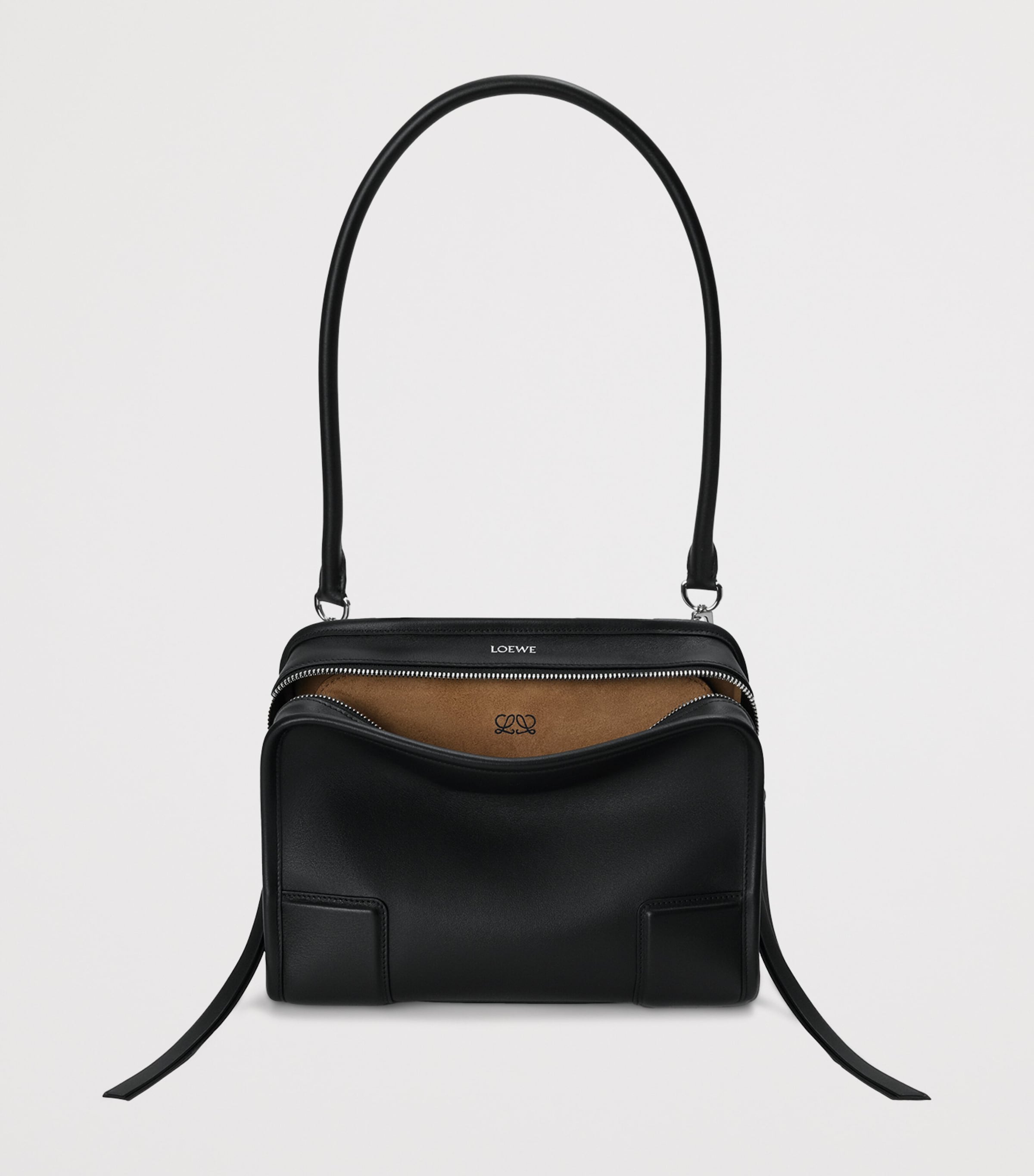 LOEWE Small Leather Amazona 180 Top-Handle Bag Black Image 7
