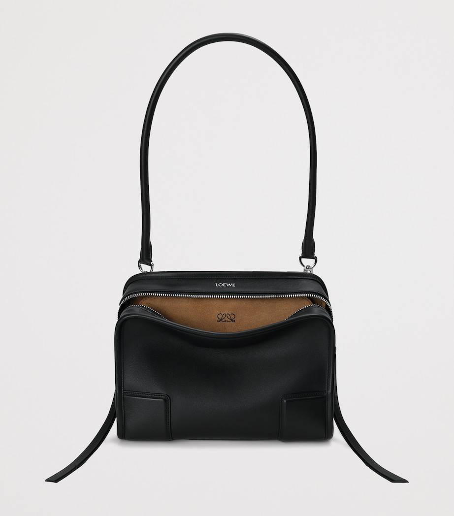 LOEWE Small Leather Amazona 180 Top-Handle Bag Black Image 7