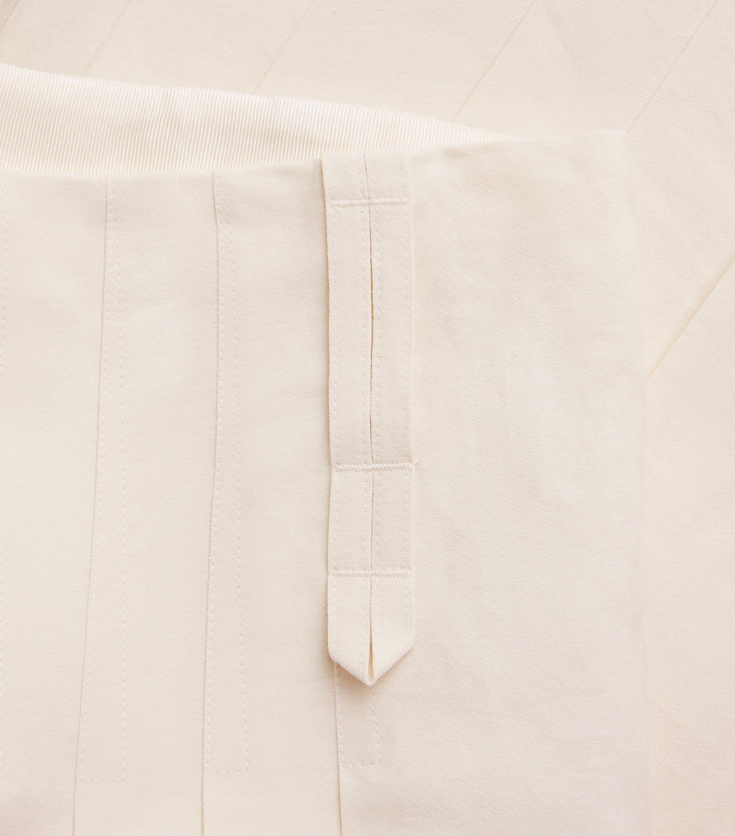 Tory Burch Womens Pleated Midi Skirt Cream Image 6