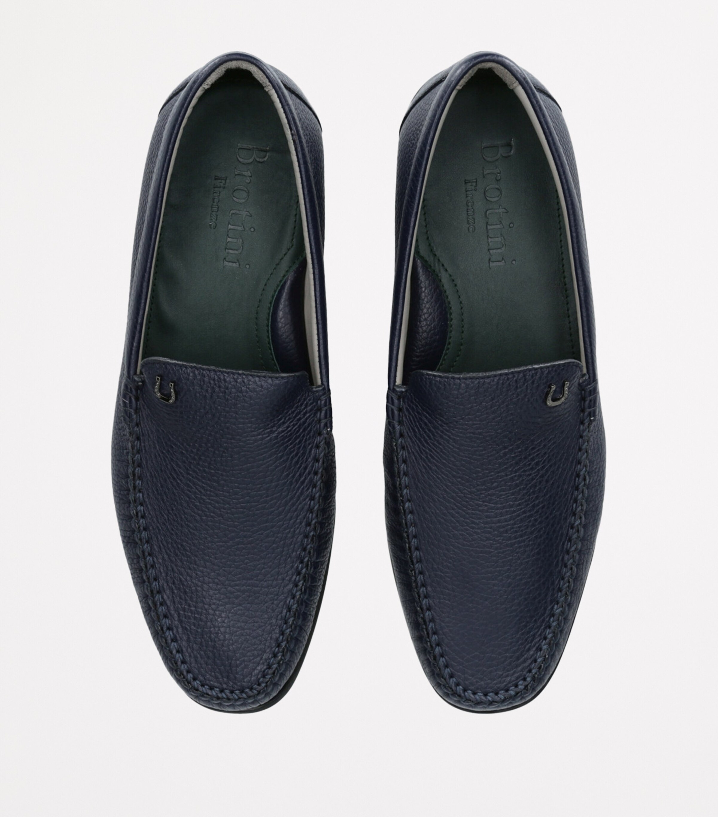 Deerskin Loafers NAVY Image 4
