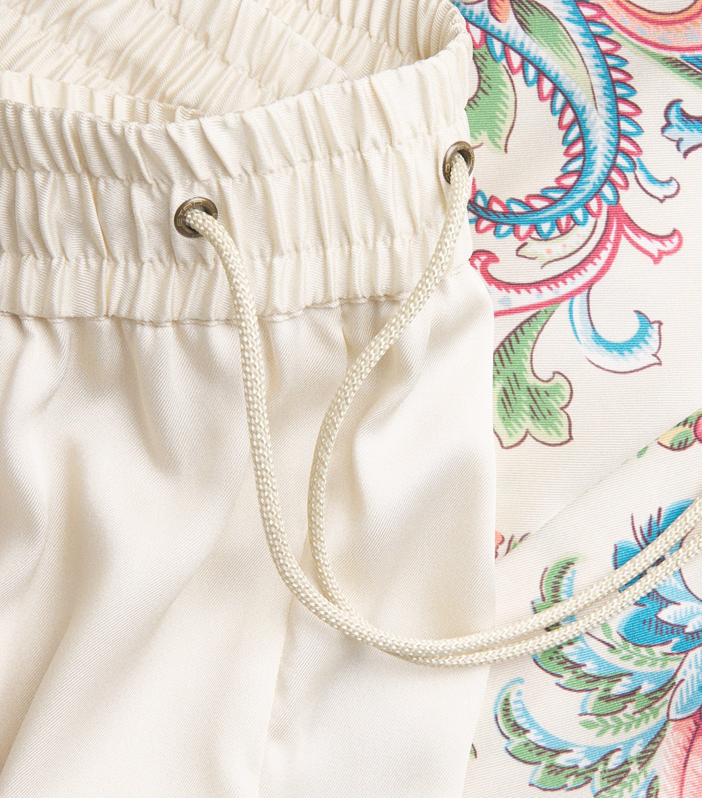 Satin Embroidered Wide-Leg Trousers X0802 Image 5