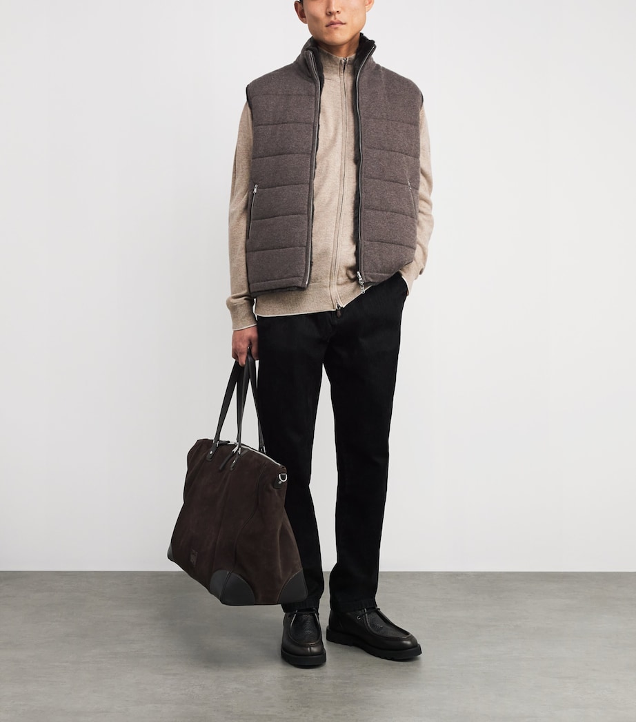 Cashmere Knightsbridge Zip Cardigan OATMEAL Image 2