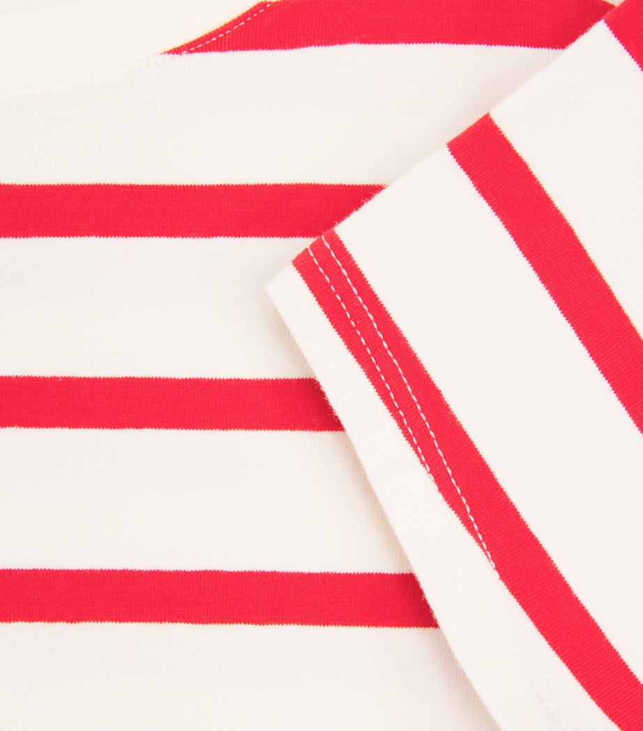 Super-Stretch Baby T-Shirt ECRU & CHILI STRIPE Image 5