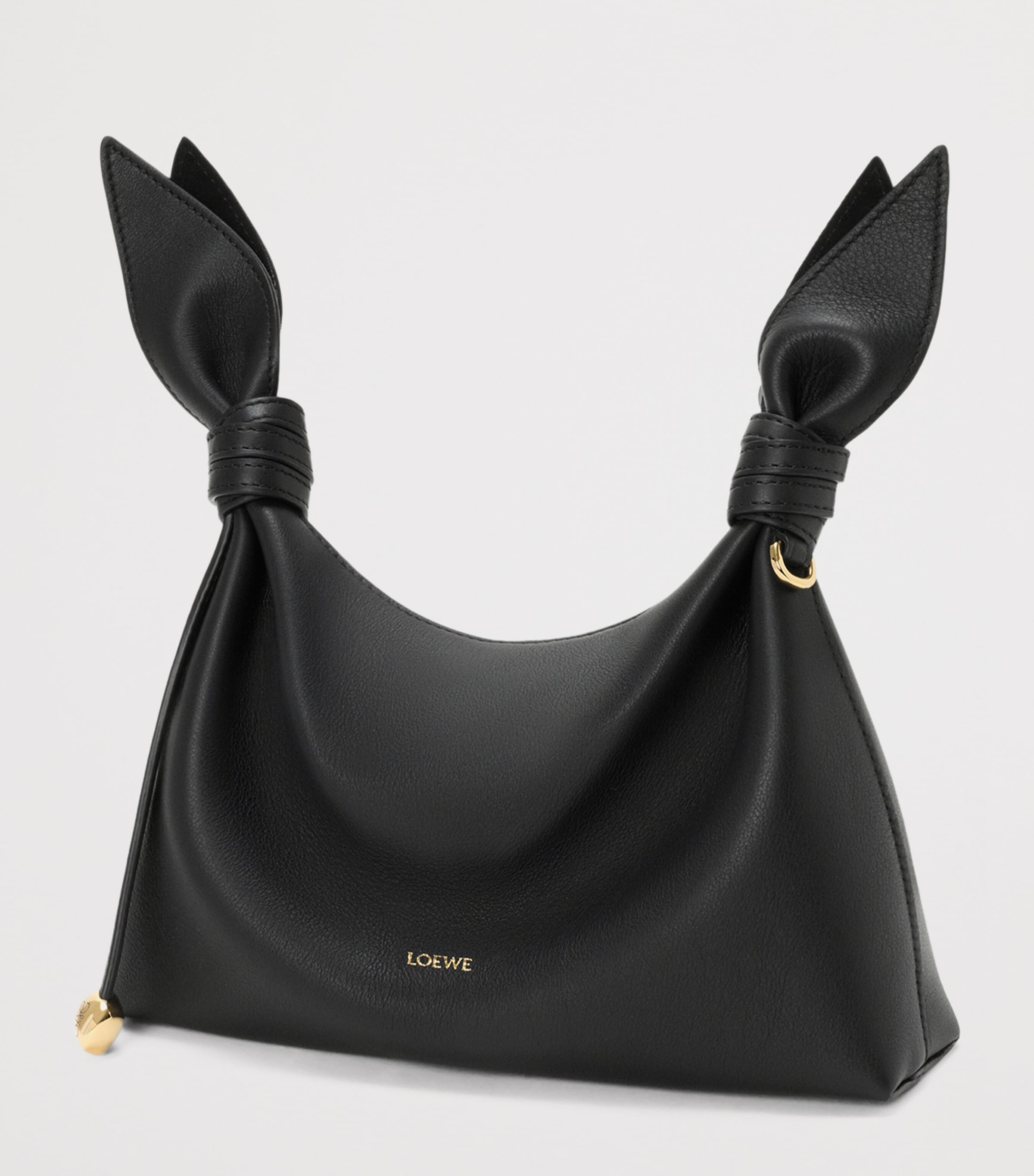 LOEWE Mini Leather Scarf Shoulder Bag Black Image 3
