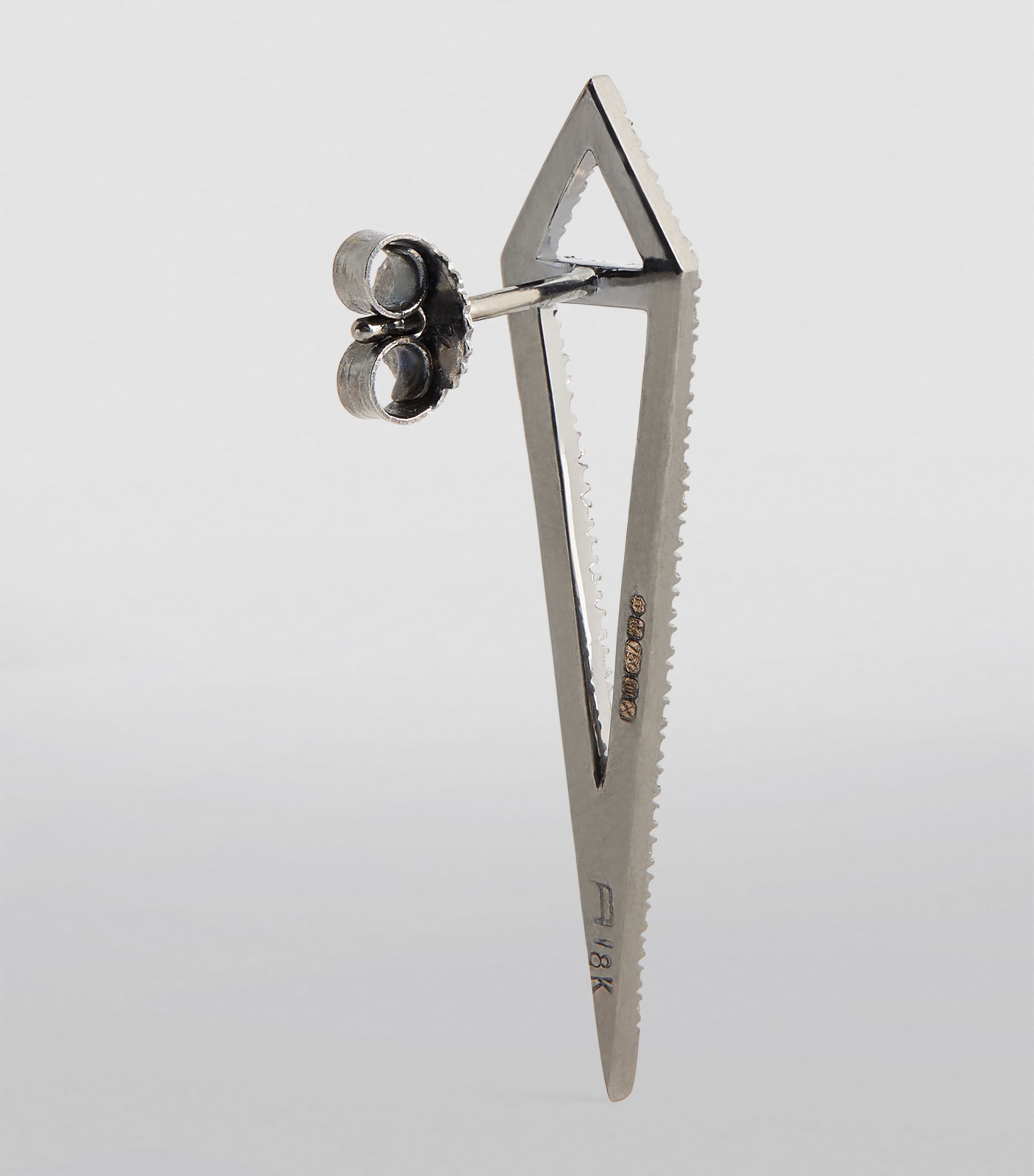Eva Fehren Blackened White Gold and Diamond Dagger Stud Earrings Black Gold Image 3