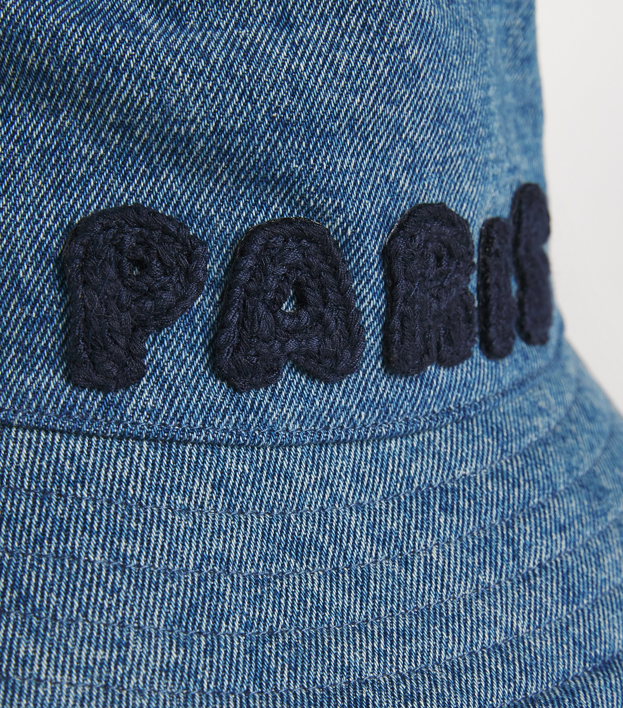 AMI Paris Blue Denim Logo Bucket Hat | Harrods US