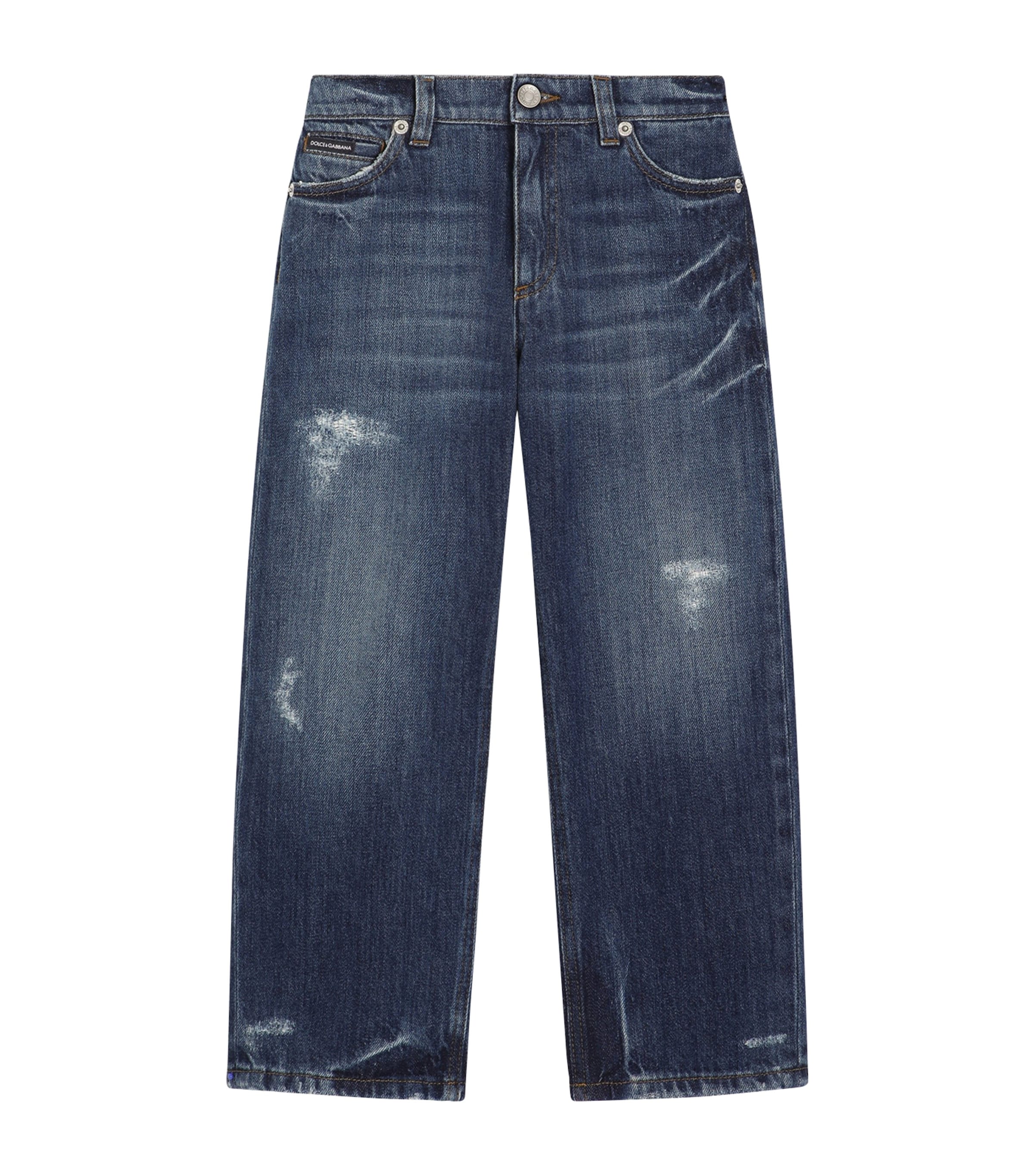 Dolce&Gabbana Kids Distressed Straight Jeans (8-14 Years) Combined Colou Image 1