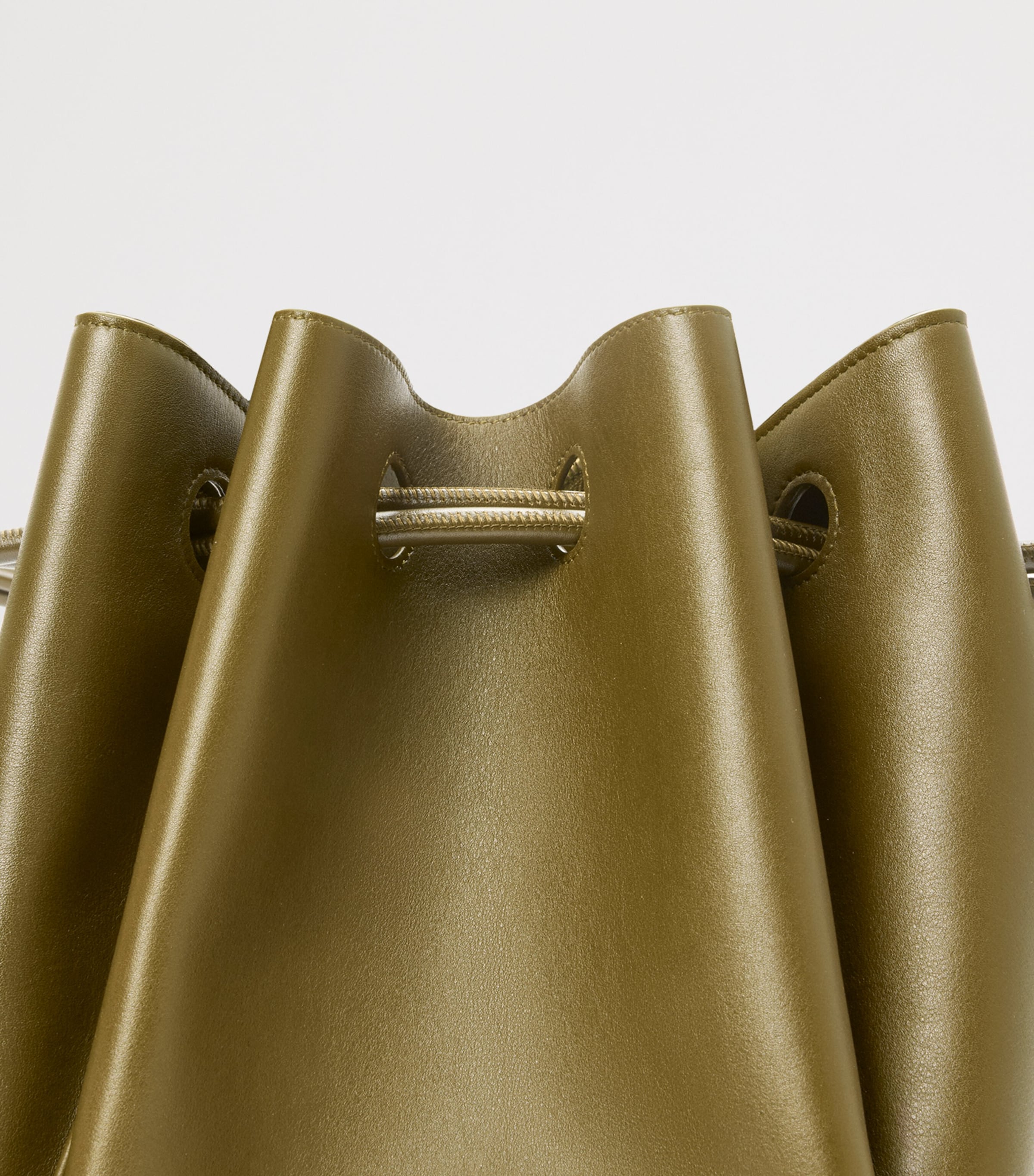 Large Leather Madrid Shoulder Bag OLIVE Image 13