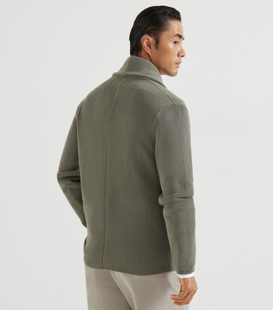 Brunello Cucinelli Mens Cotton Double-Breasted Cardigan Image 5