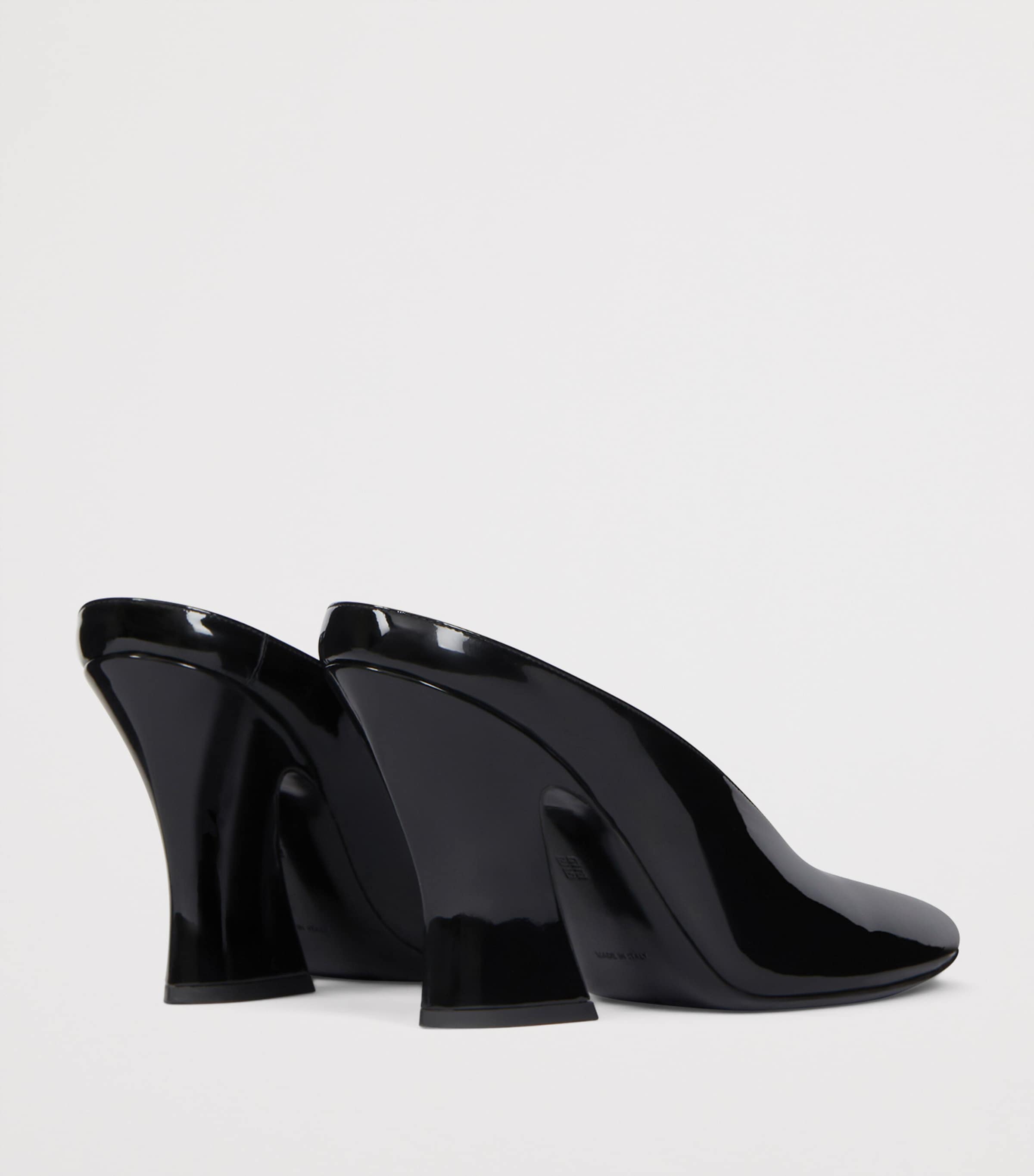Patent Leather Sculptural Pumps 95 BLACK Image 5