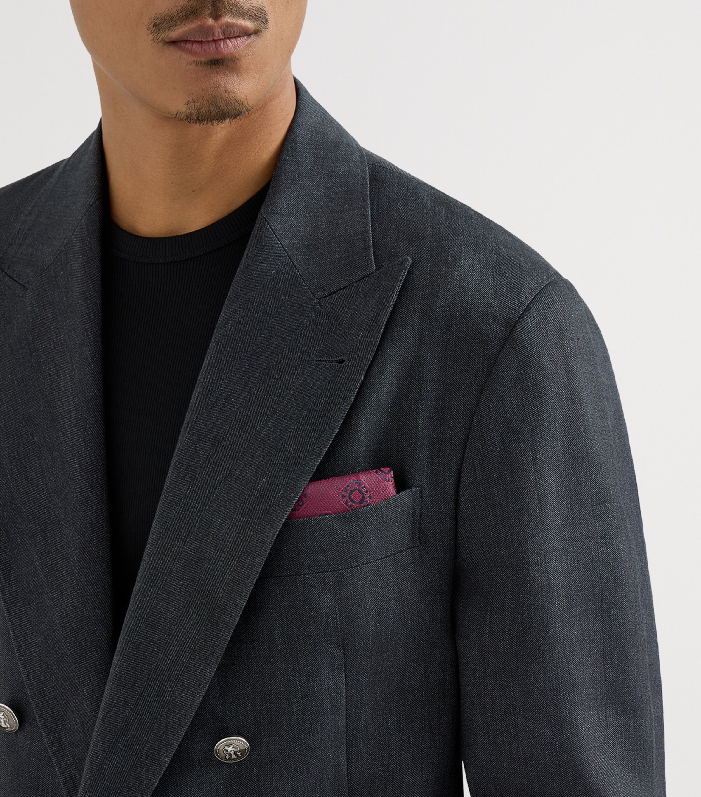 Silk Medallion Pocket Square C003 Image 2