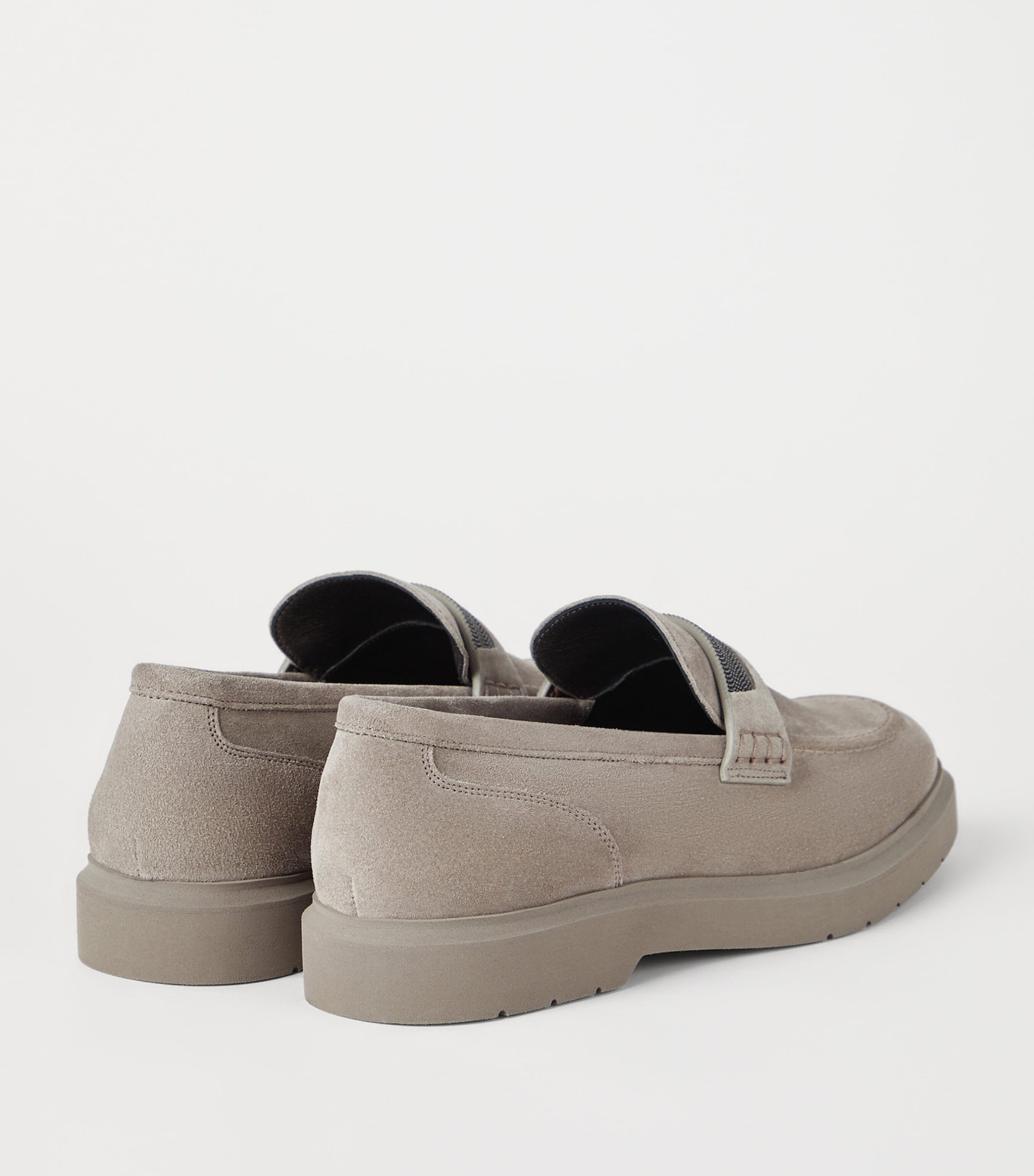 Suede Monili Penny Loafers C5859 Image 3