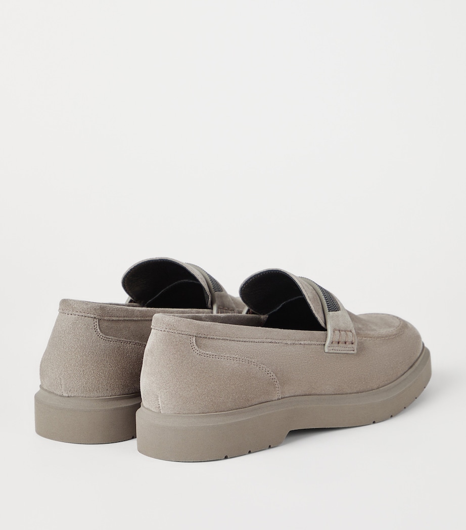 Suede Monili Penny Loafers C5859 Image 3