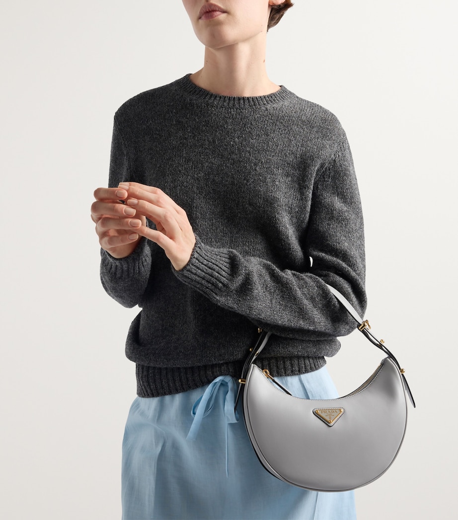 Leather Arqué Shoulder Bag F01IB Image 2